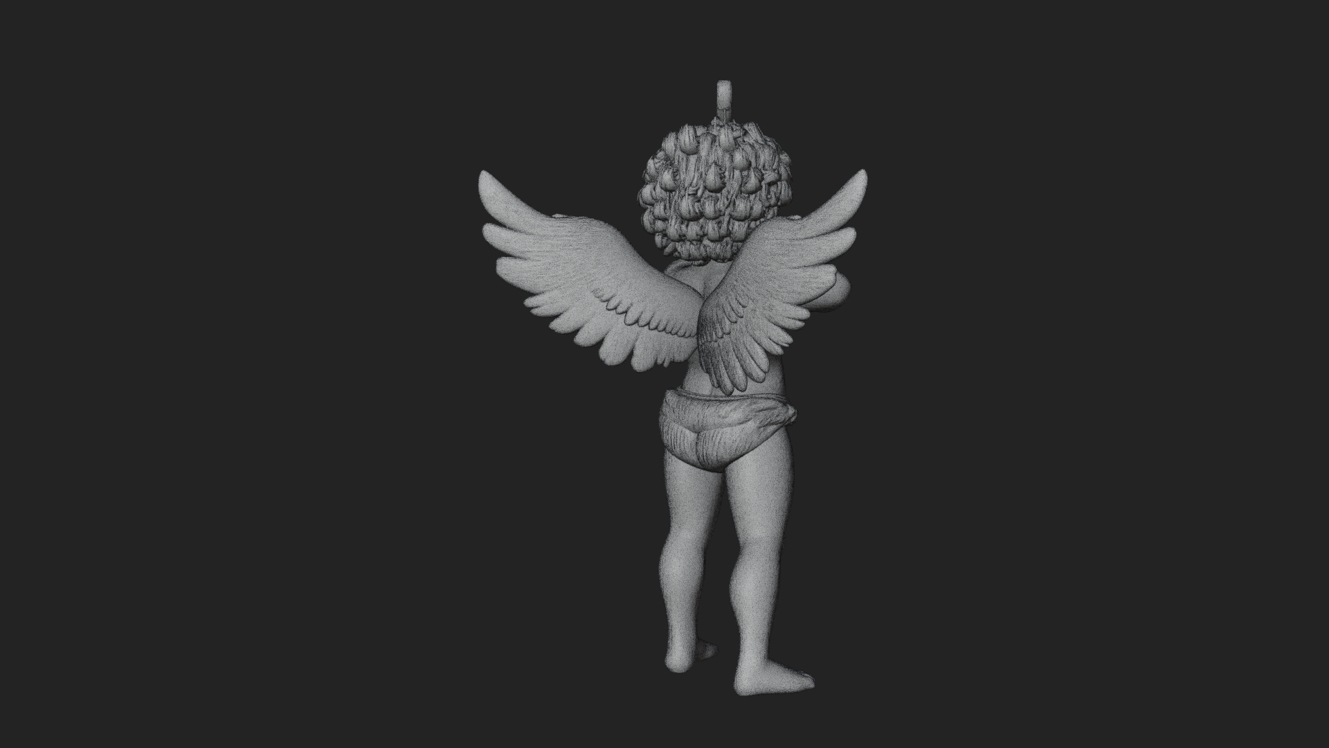 Cupid with Bow Statue Design 6 3D Print Model 3D Model
