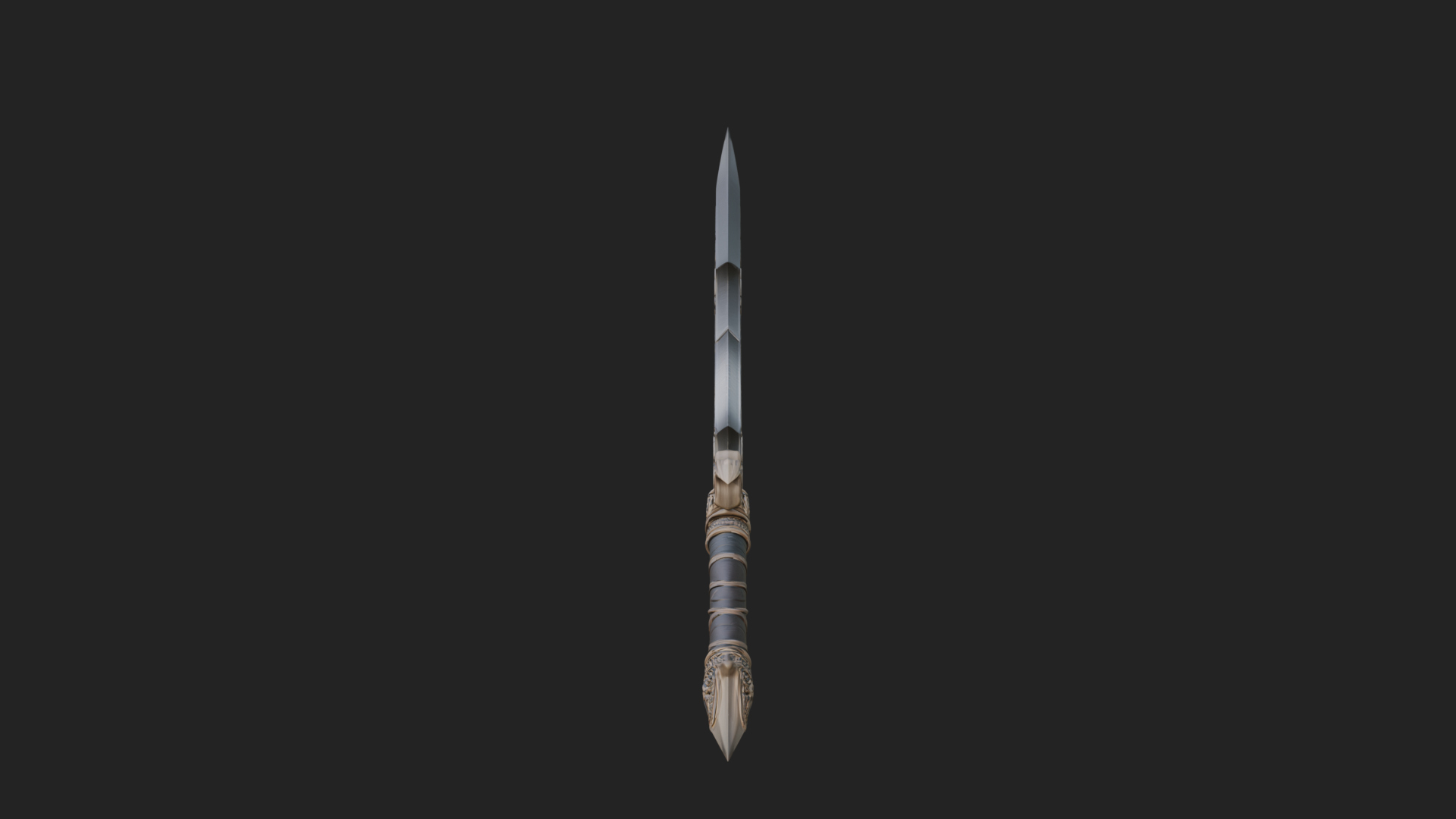 Curved Elven Sabre Model Design 1 3D Print Model 3D Model