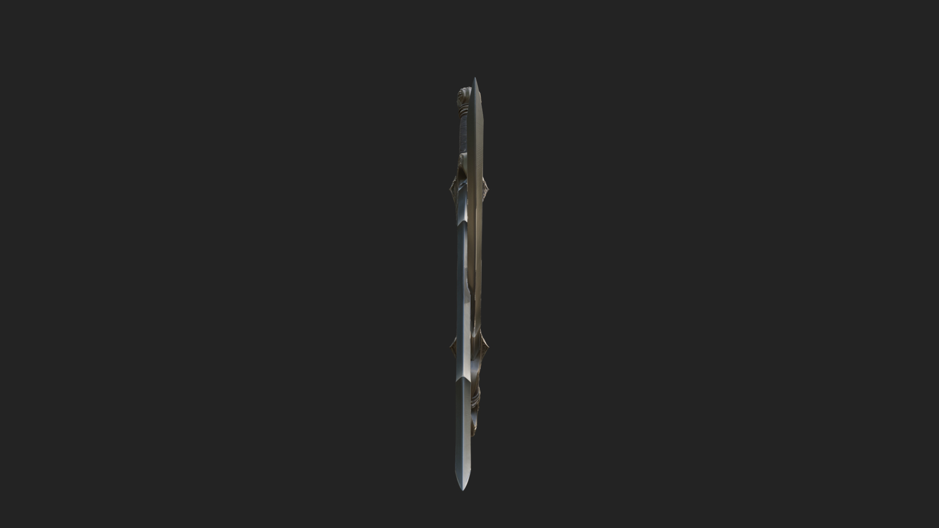 Curved Elven Sabre Model Design 12 3D Print Model 3D Model