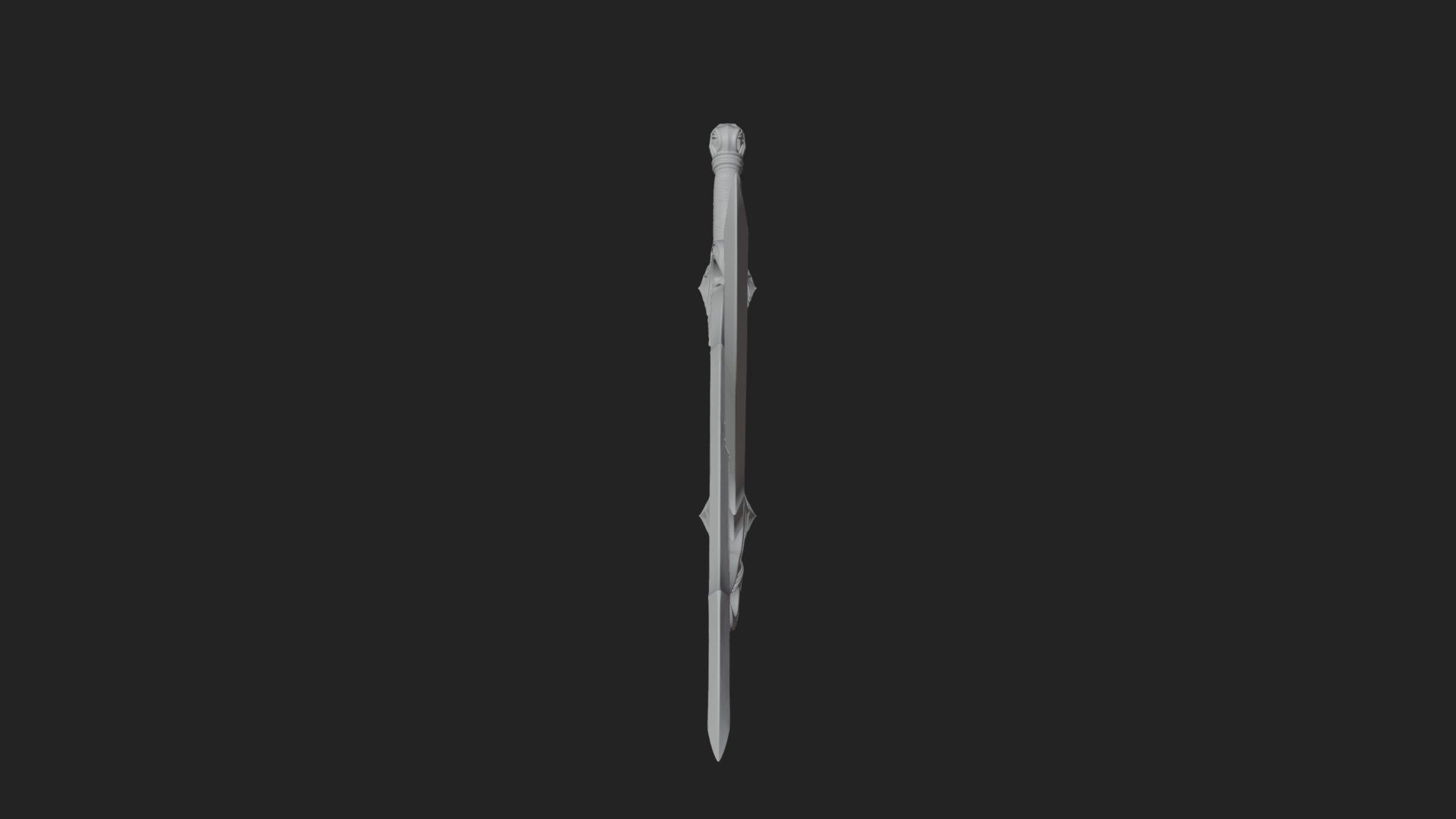 Curved Elven Sabre Model Design 12 3D Print Model 3D Model