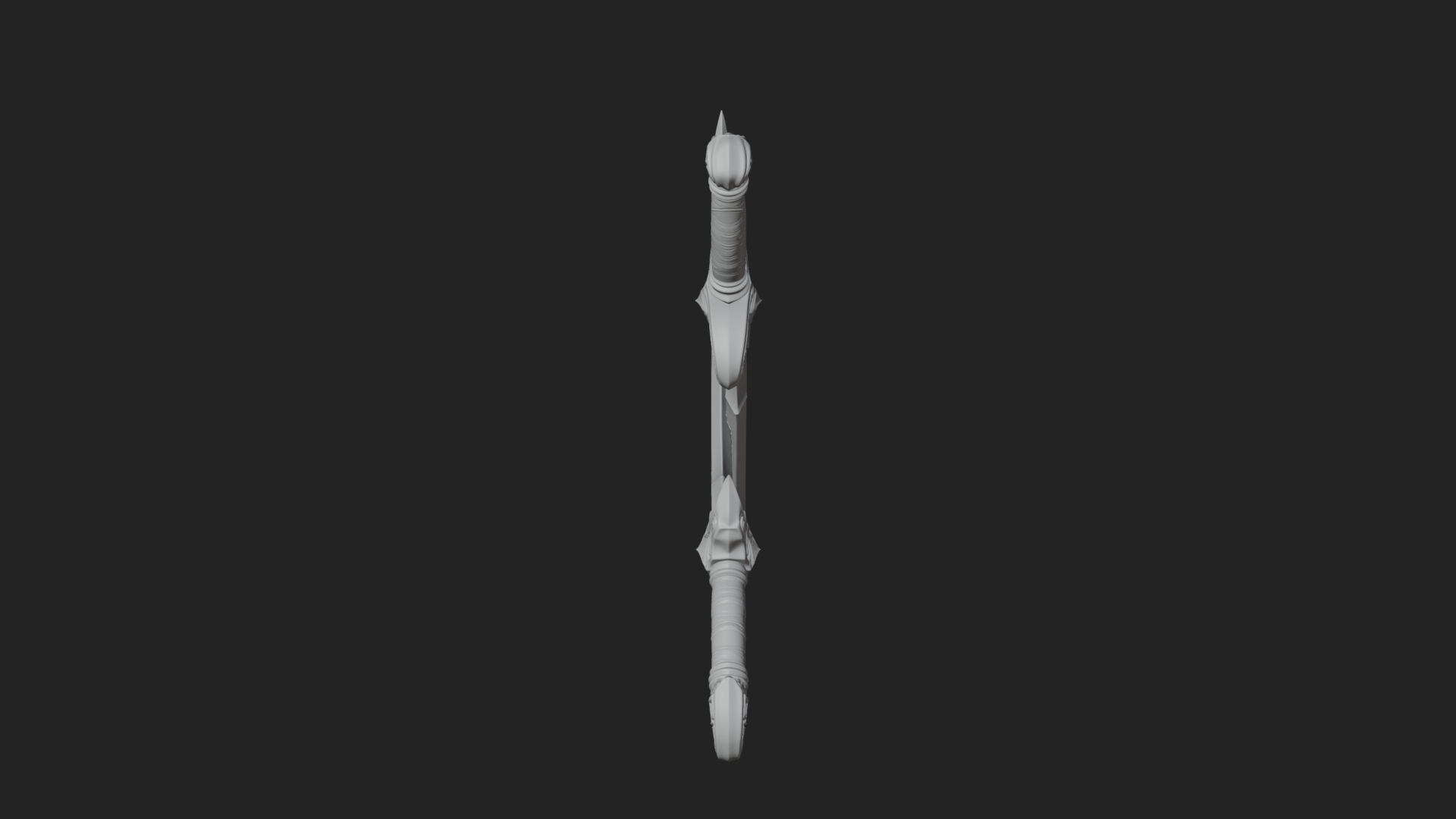 Curved Elven Sabre Model Design 12 3D Print Model 3D Model