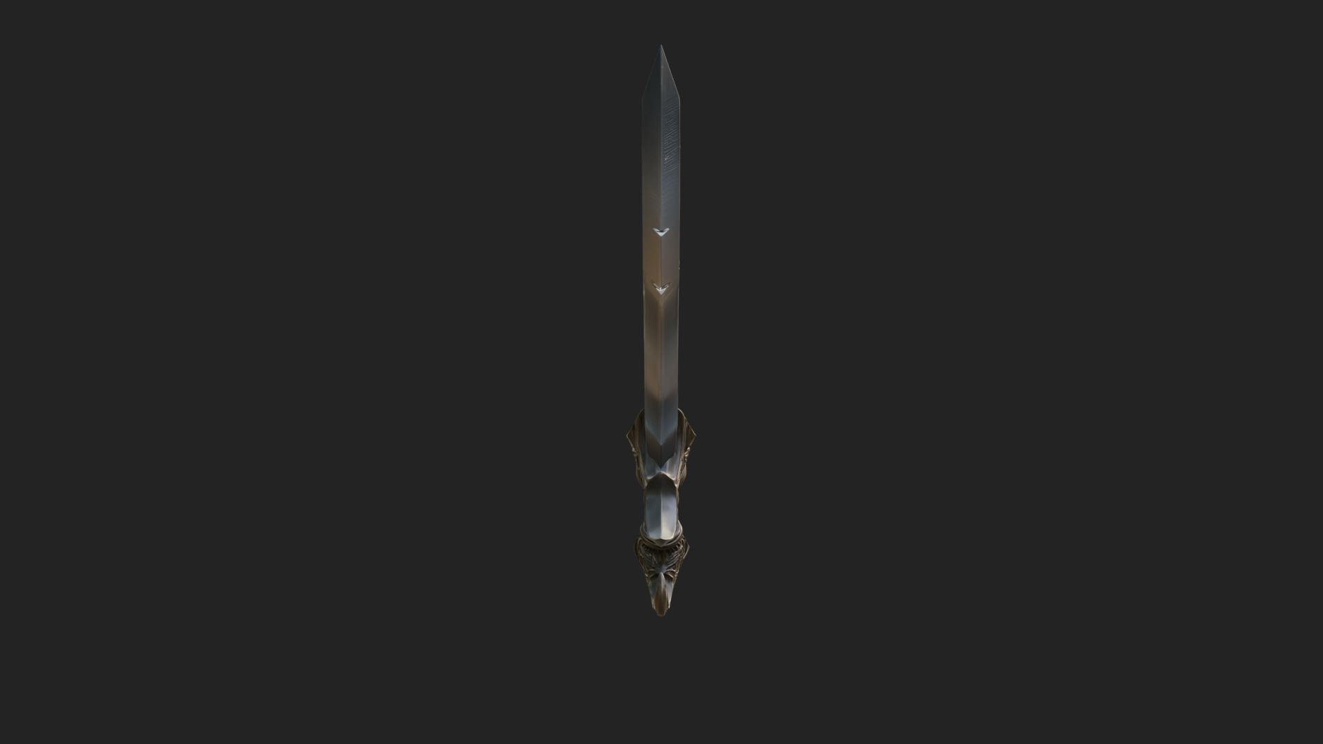 Curved Elven Sabre Model Design 10 3D Print Model 3D Model