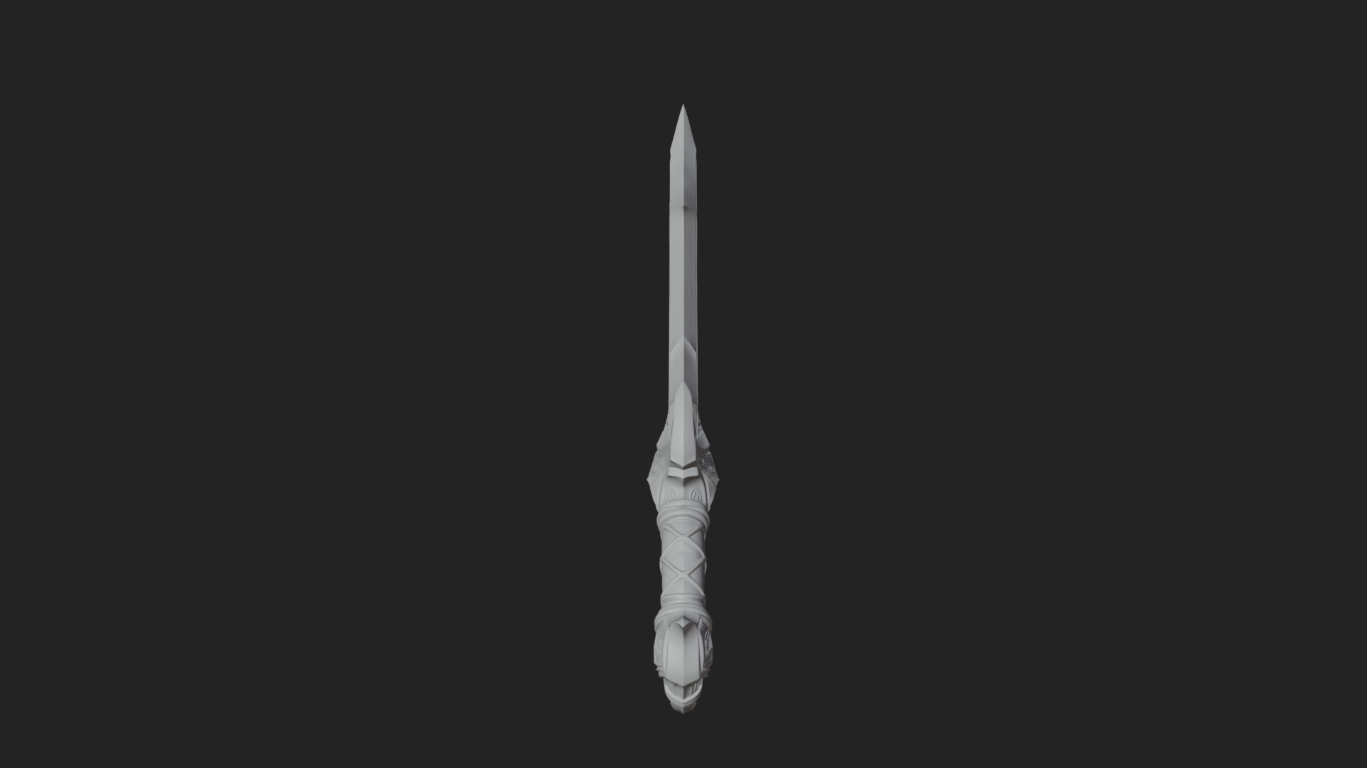 Curved Elven Sabre Model Design 11 3D Print Model 3D Model