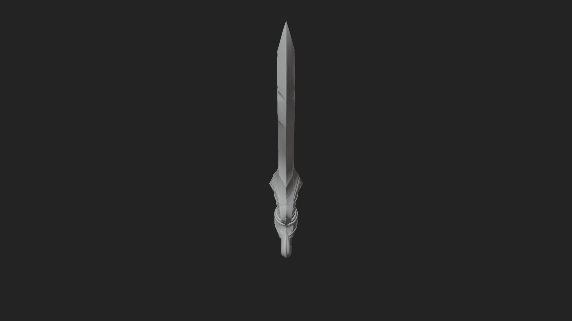 Curved Elven Sabre Model Design 11 3D Print Model 3D Model