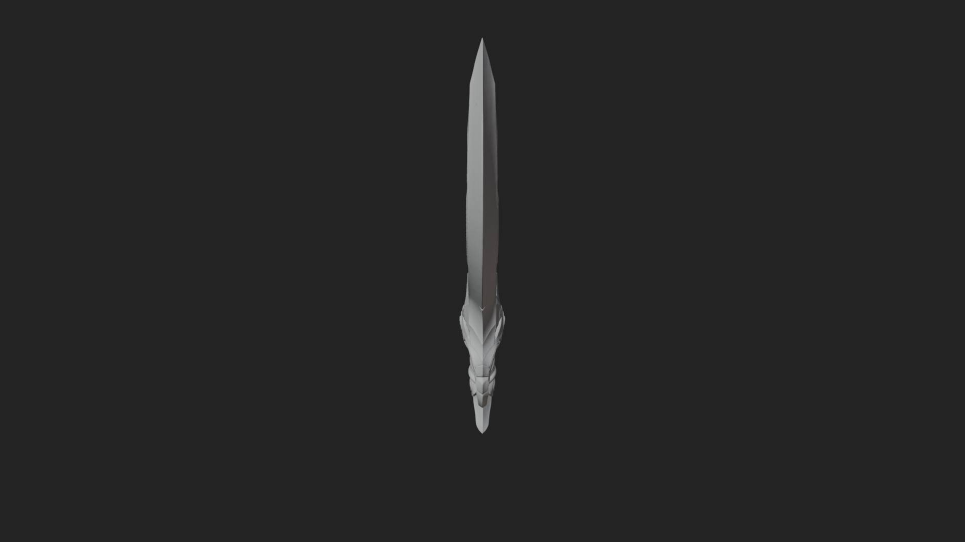 Curved Elven Sabre Model Design 15 3D Print Model 3D Model