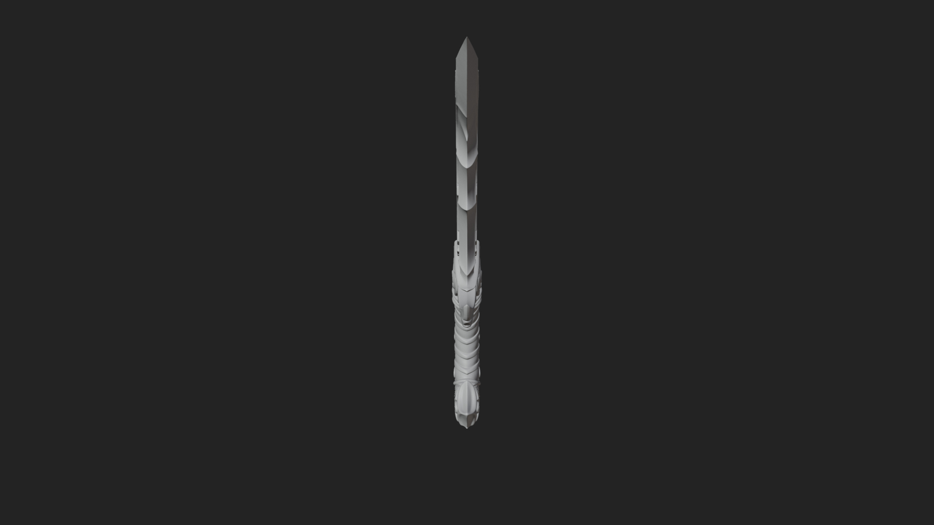 Curved Elven Sabre Model Design 16 3D Print Model 3D Model