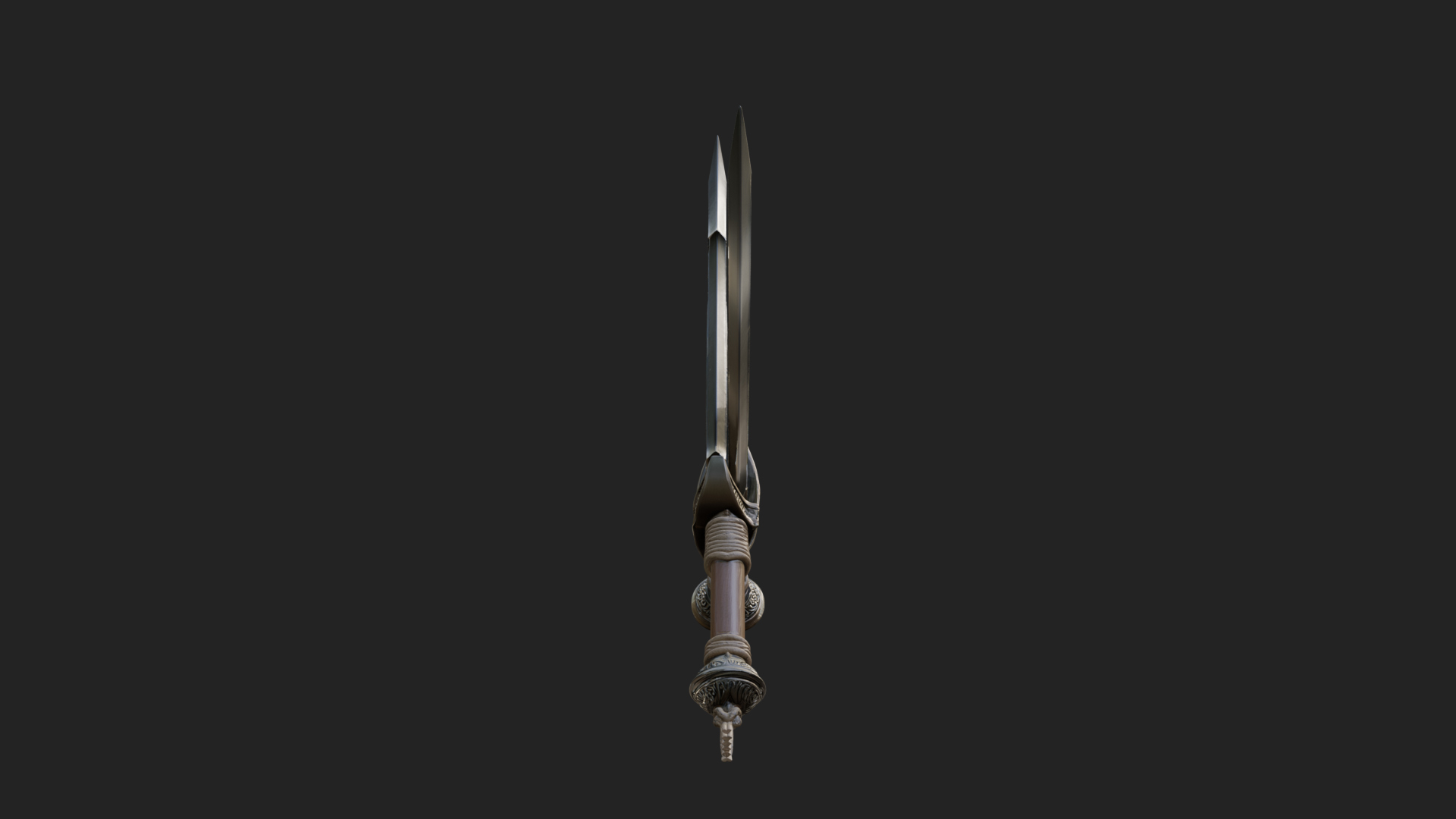 Curved Elven Sabre Model Design 4 3D Print Model 3D Model
