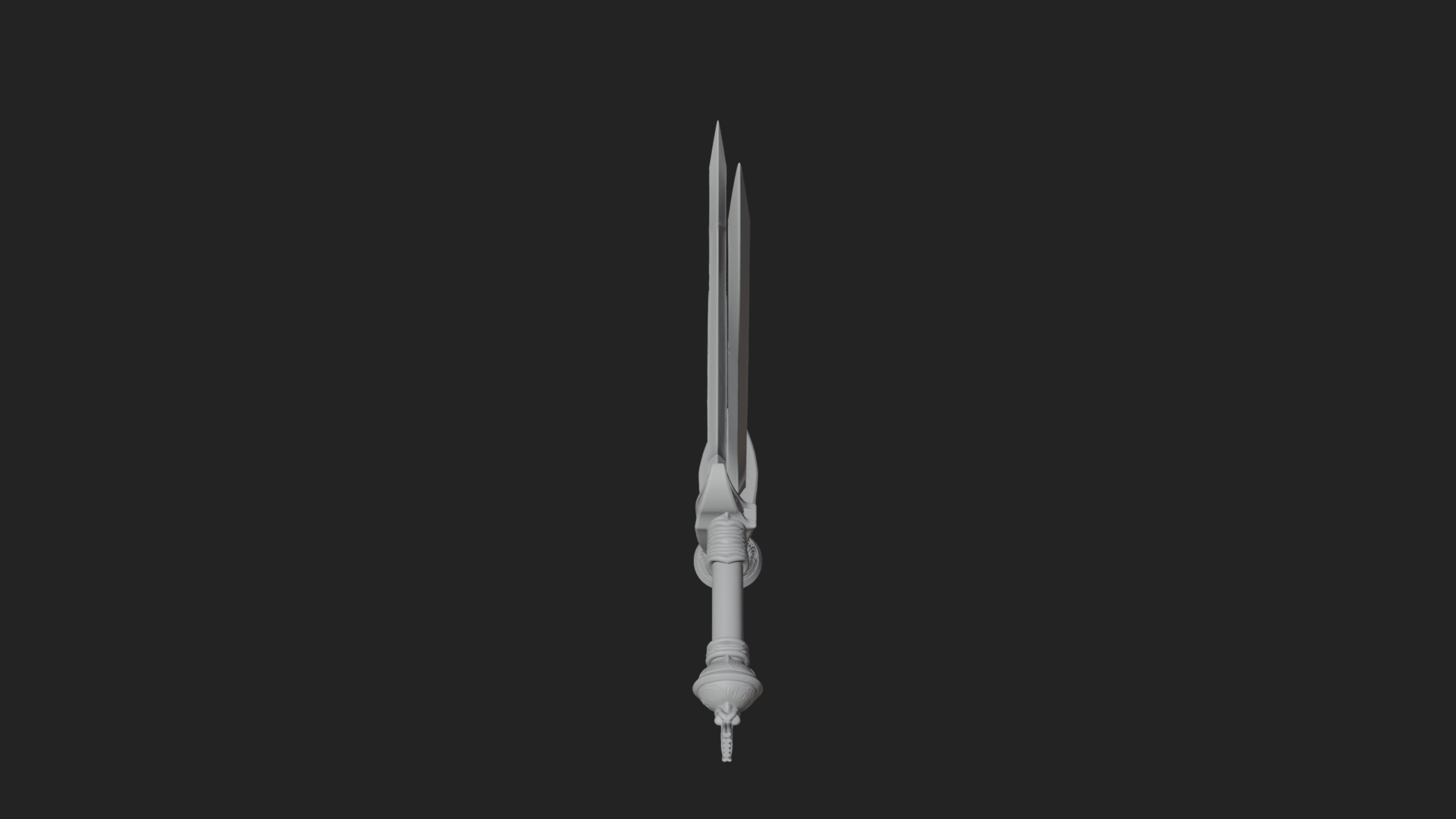Curved Elven Sabre Model Design 4 3D Print Model 3D Model