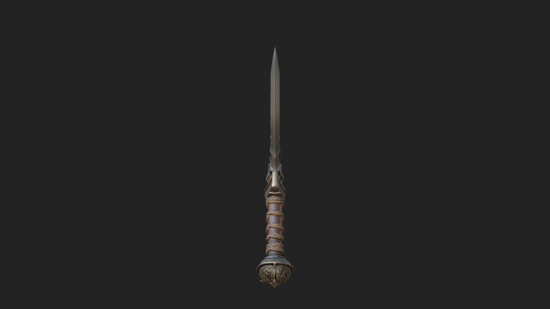 Curved Elven Sabre Model Design 5 3D Print Model 3D Model