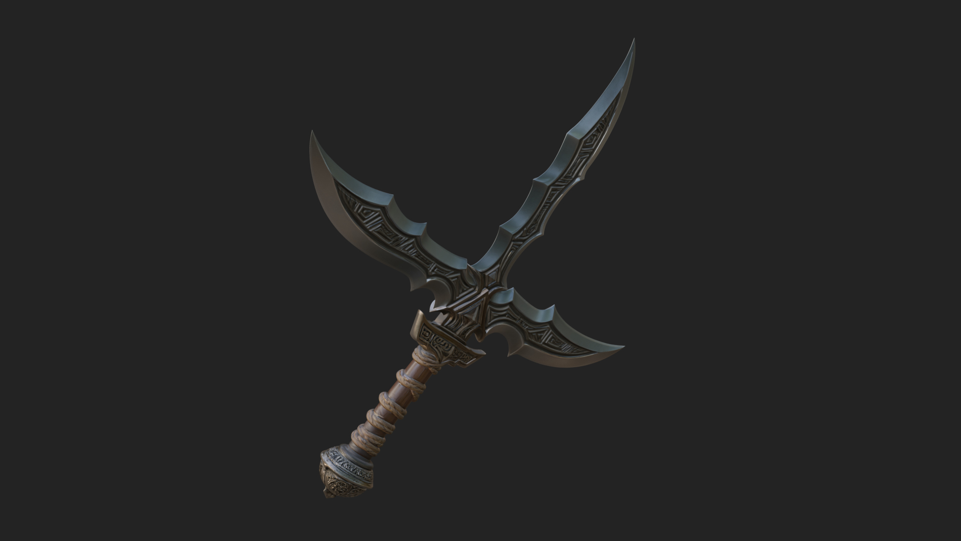 Curved Elven Sabre Model Design 5 3D Print Model 3D Model