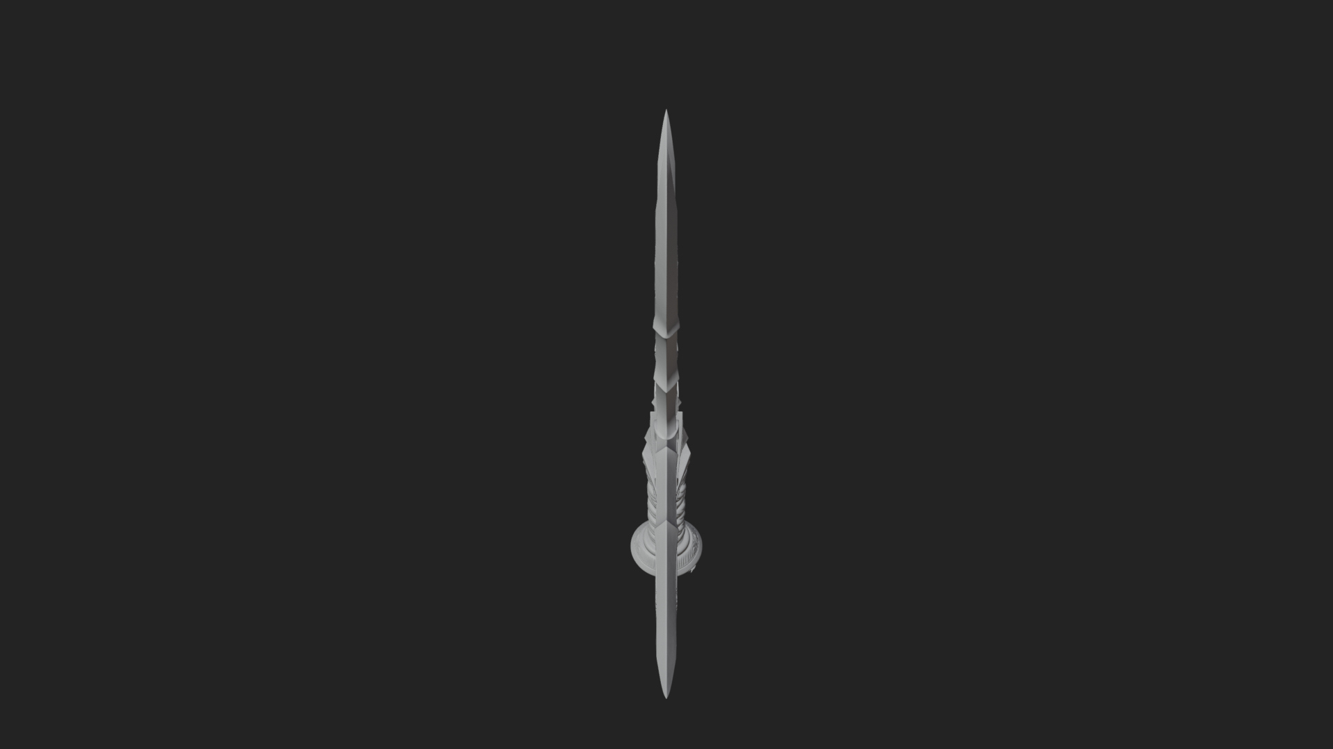 Curved Elven Sabre Model Design 5 3D Print Model 3D Model