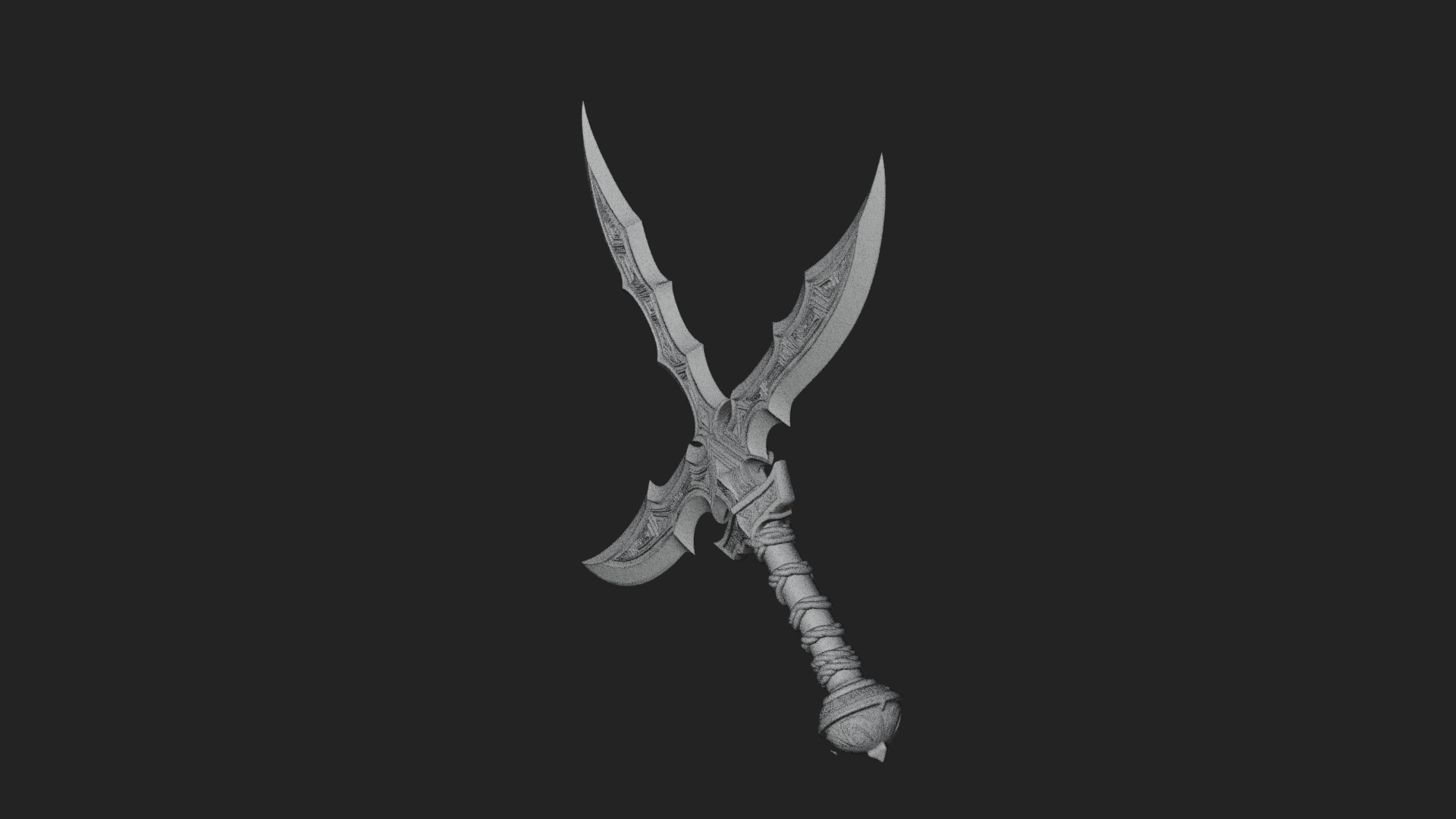Curved Elven Sabre Model Design 5 3D Print Model 3D Model
