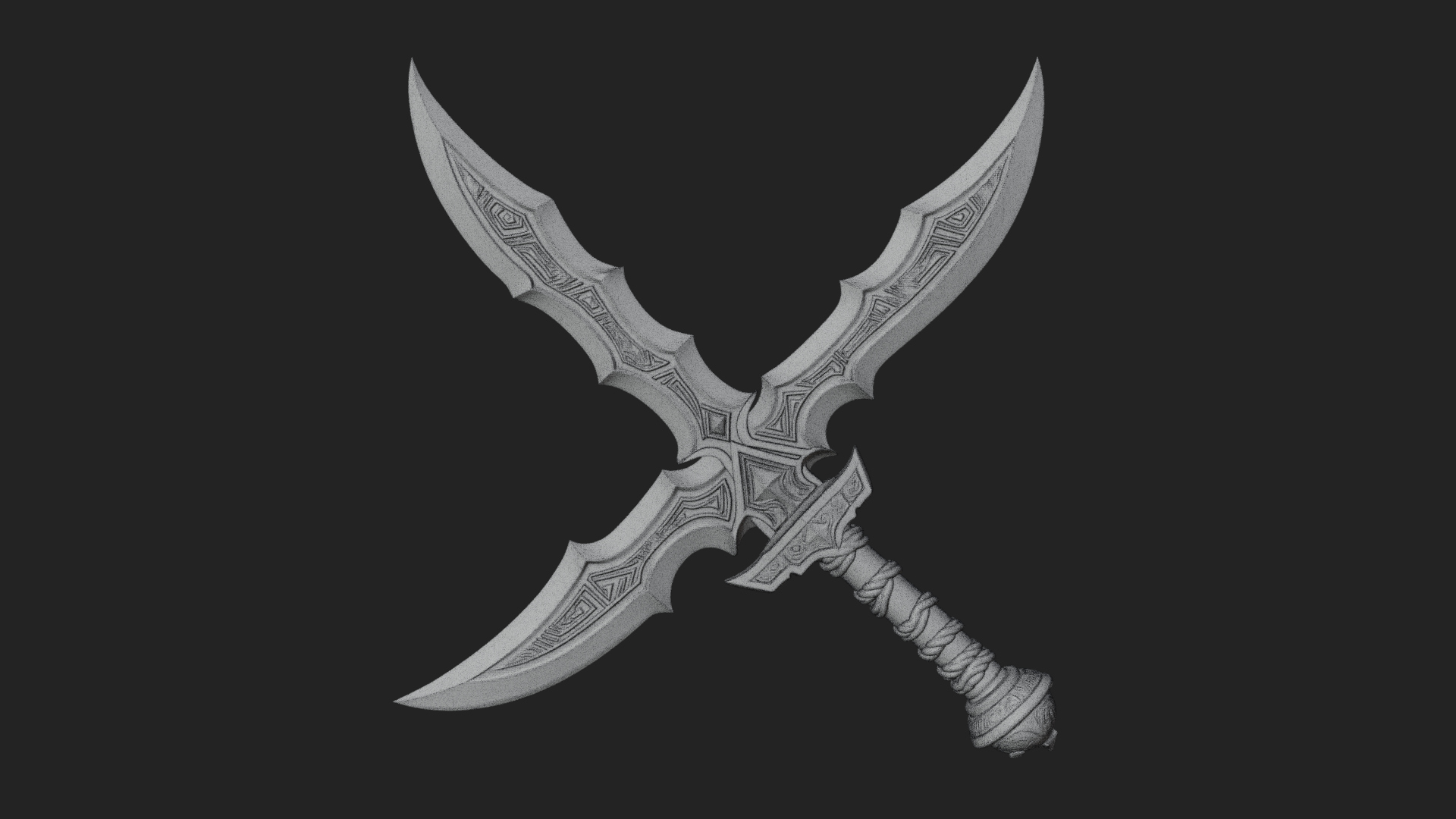 Curved Elven Sabre Model Design 5 3D Print Model 3D Model