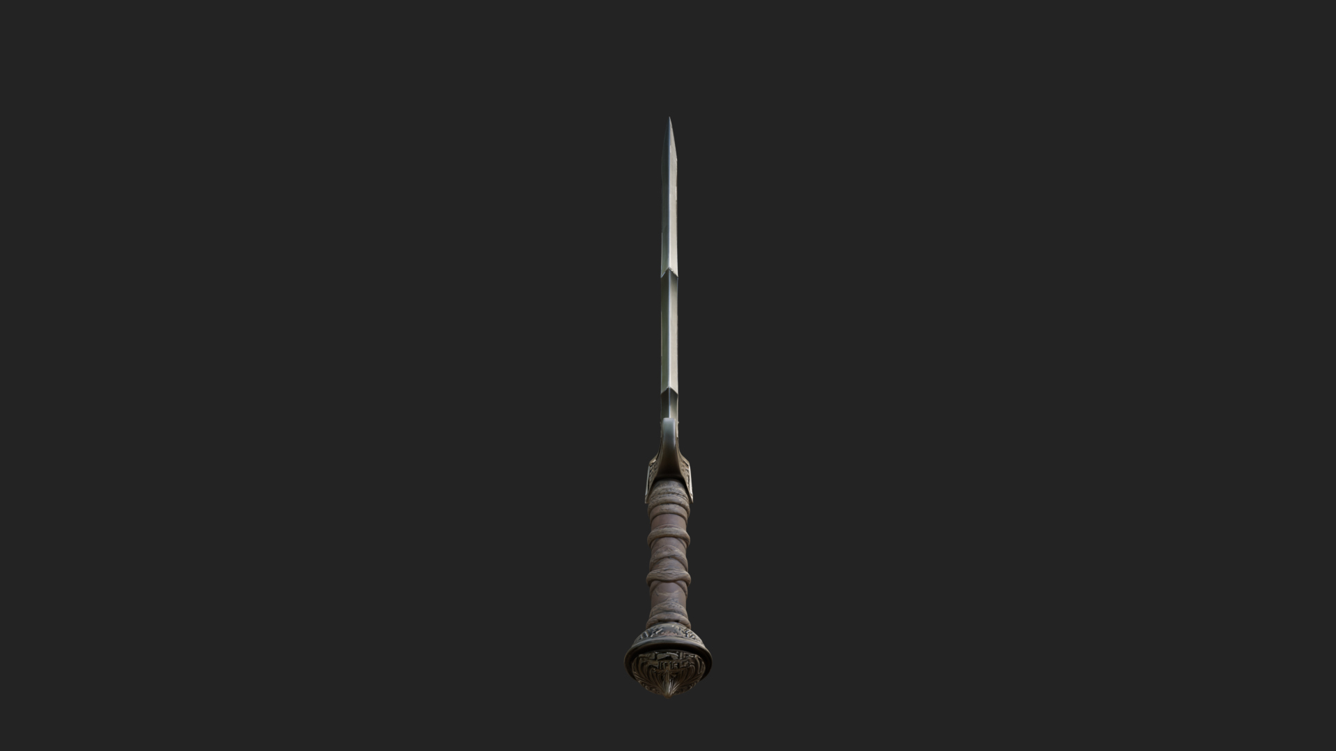 Curved Elven Sabre Model Design 6 3D Print Model 3D Model