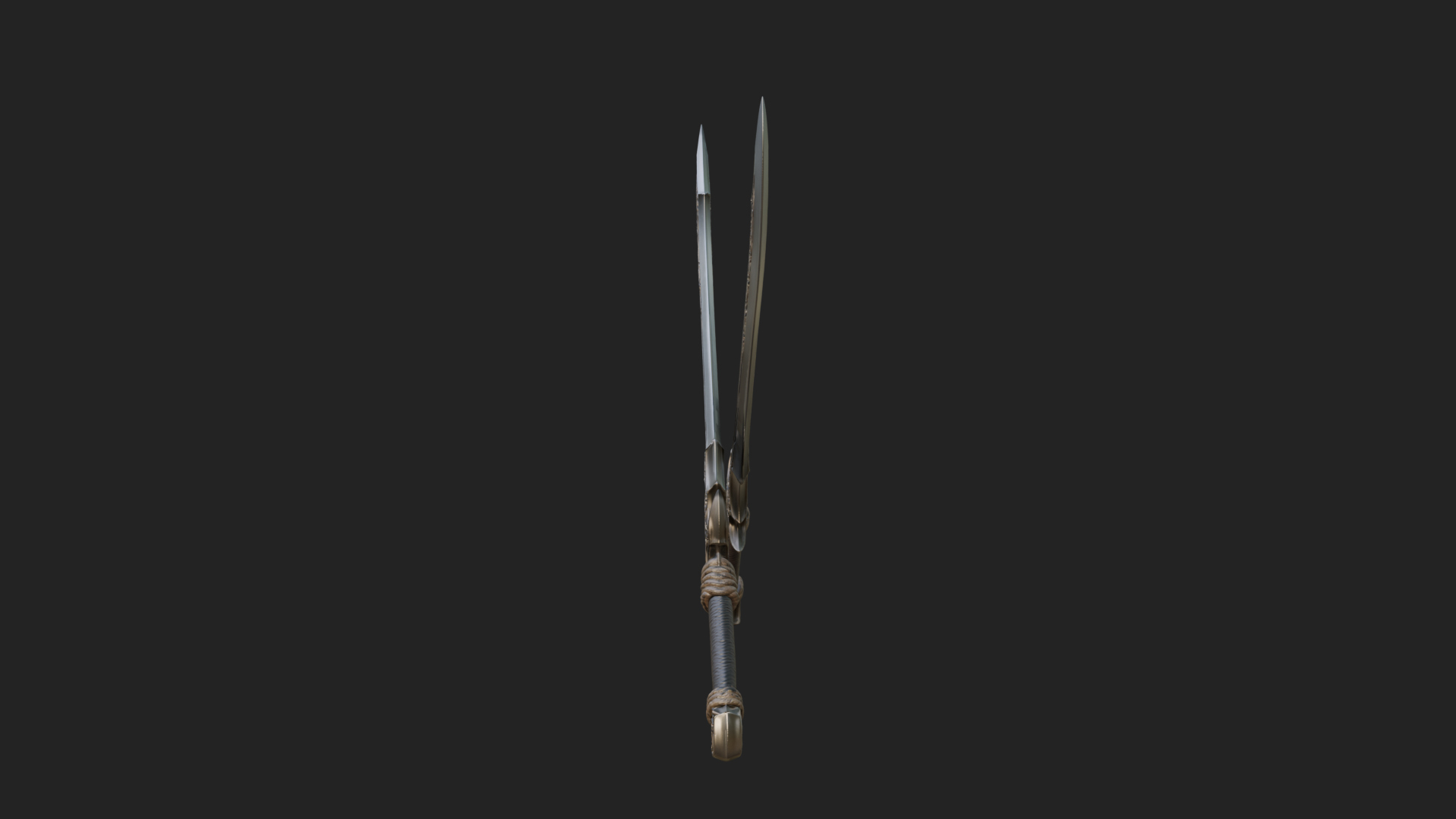 Curved Elven Sabre Model Design 7 3D Print Model 3D Model