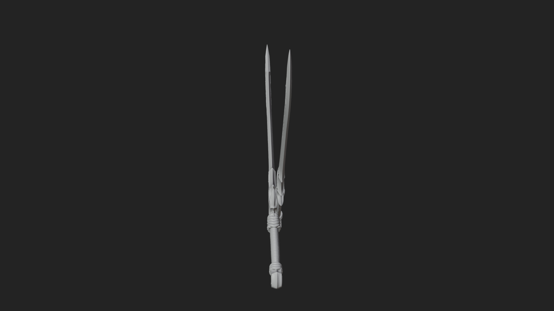 Curved Elven Sabre Model Design 7 3D Print Model 3D Model