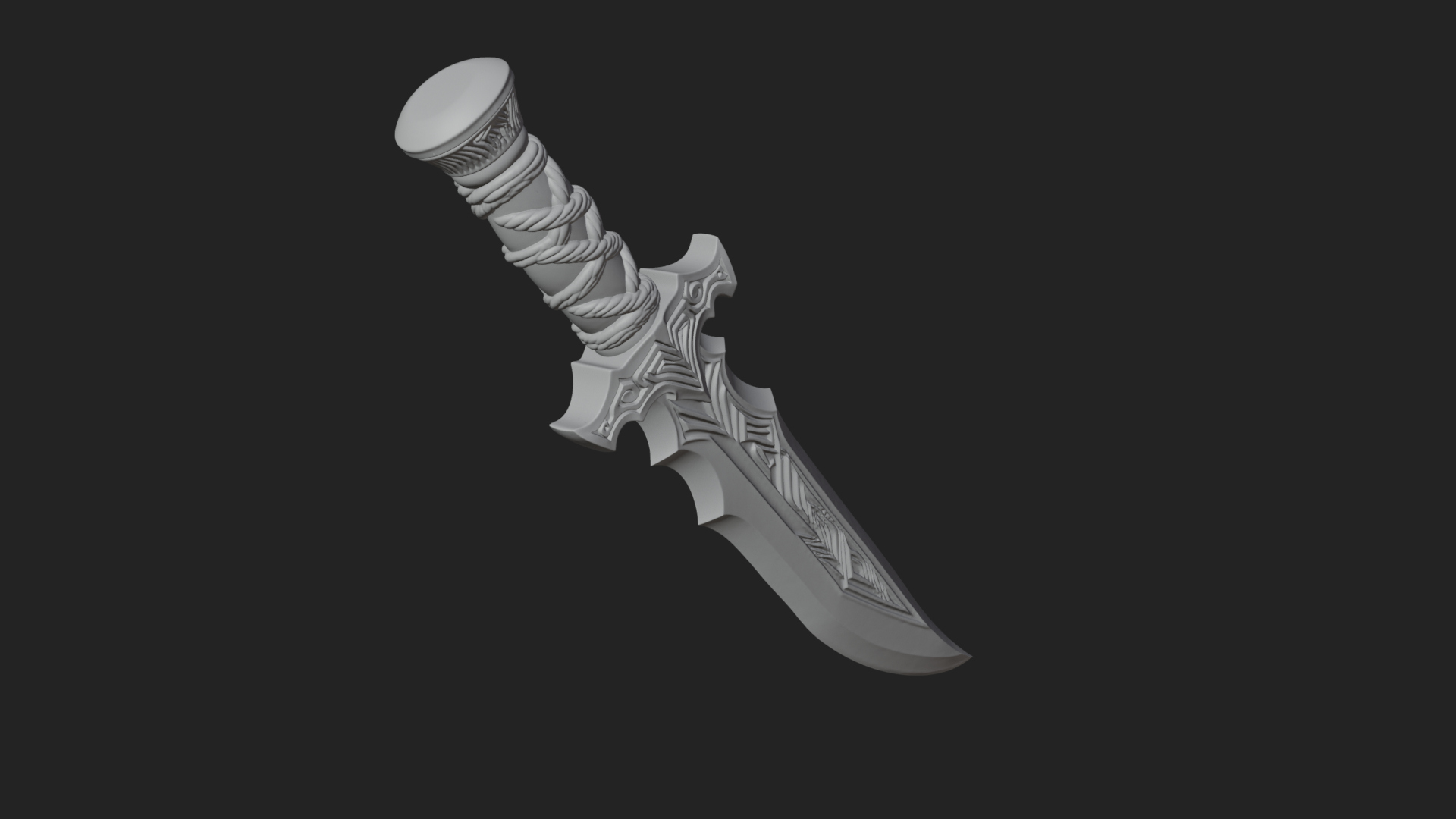 Curved Elven Sabre Model Design 9 3D Print Model 3D Model