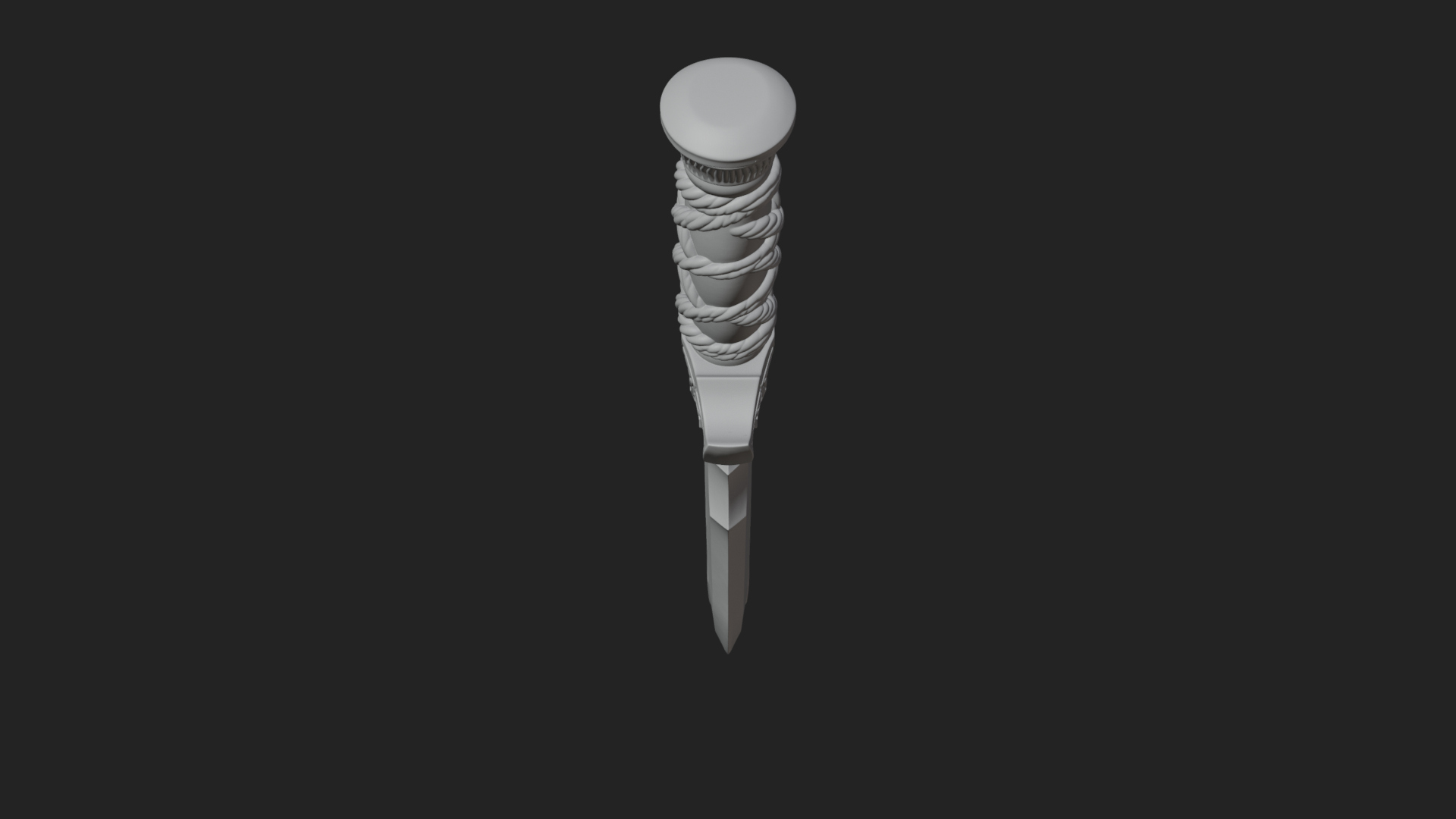 Curved Elven Sabre Model Design 9 3D Print Model 3D Model