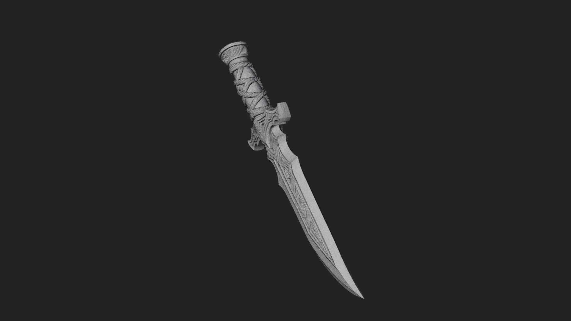 Curved Elven Sabre Model Design 9 3D Print Model 3D Model