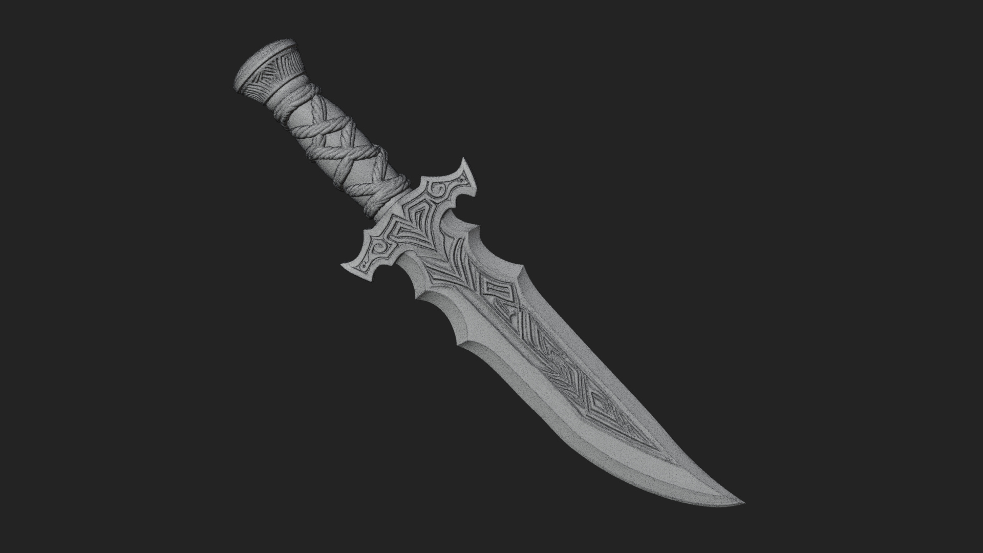 Curved Elven Sabre Model Design 9 3D Print Model 3D Model