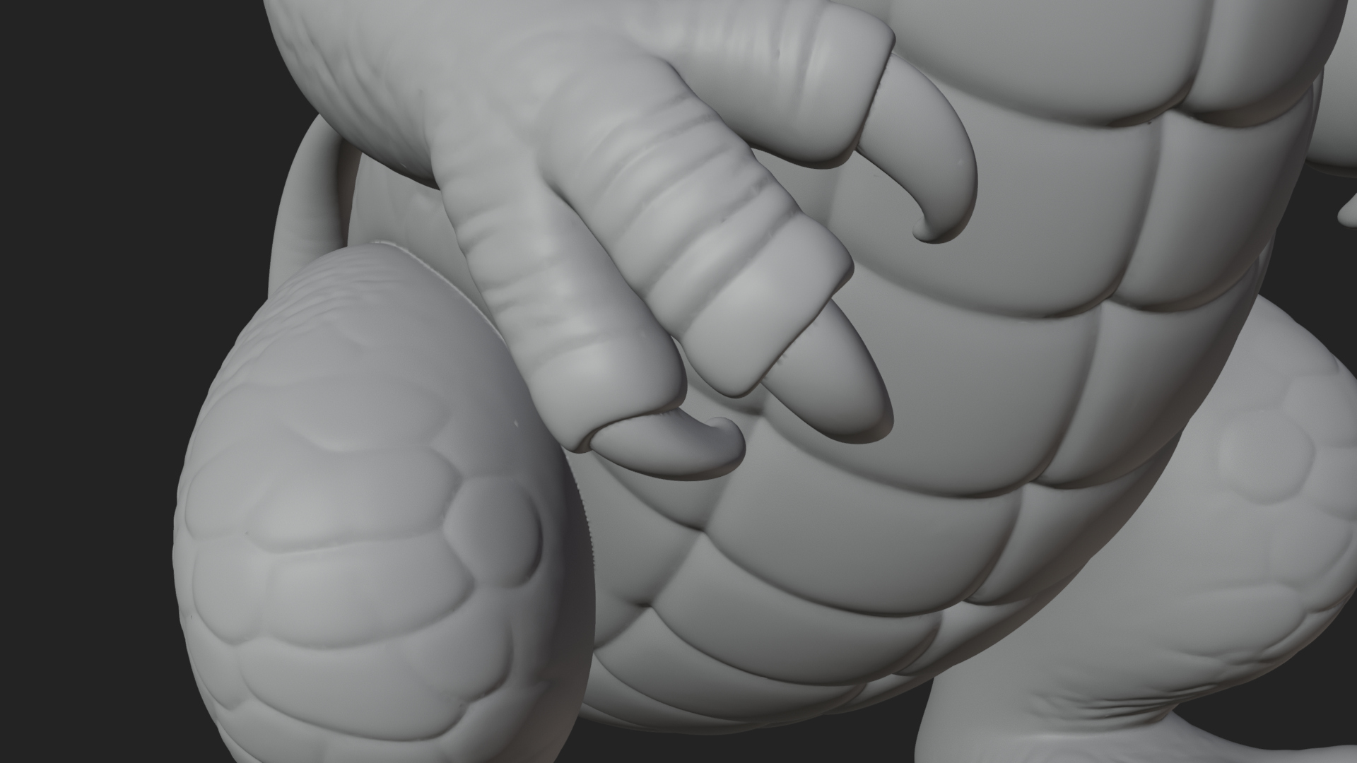 Cute Baby Dragon Statue Design 1 3D Print Model 3D Model