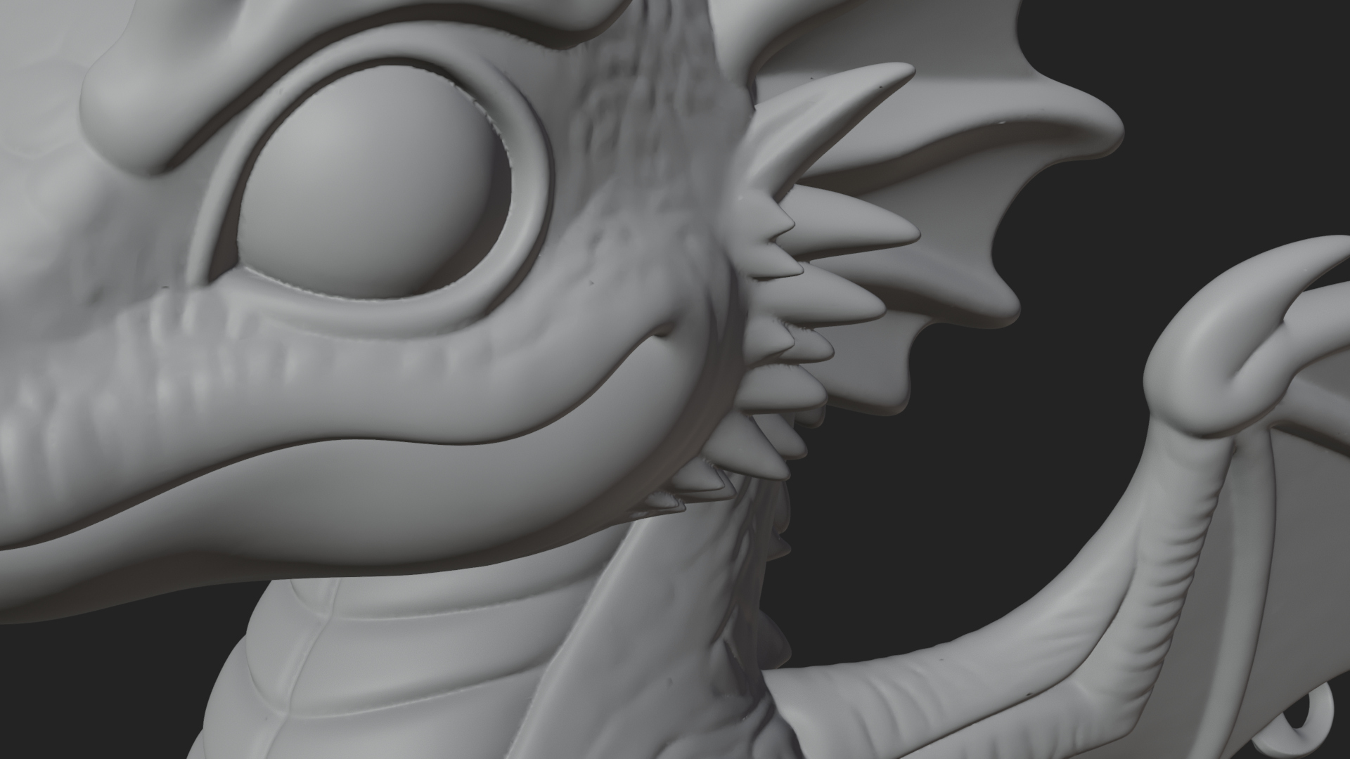 Cute Baby Dragon Statue Design 2 3D Print Model 3D Model
