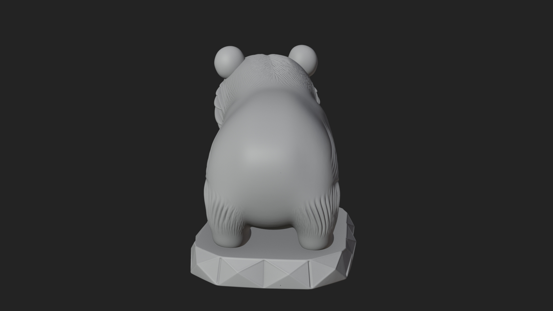 Cute Cartoon Bear Statue Design 1 3D Print Model 3D Model