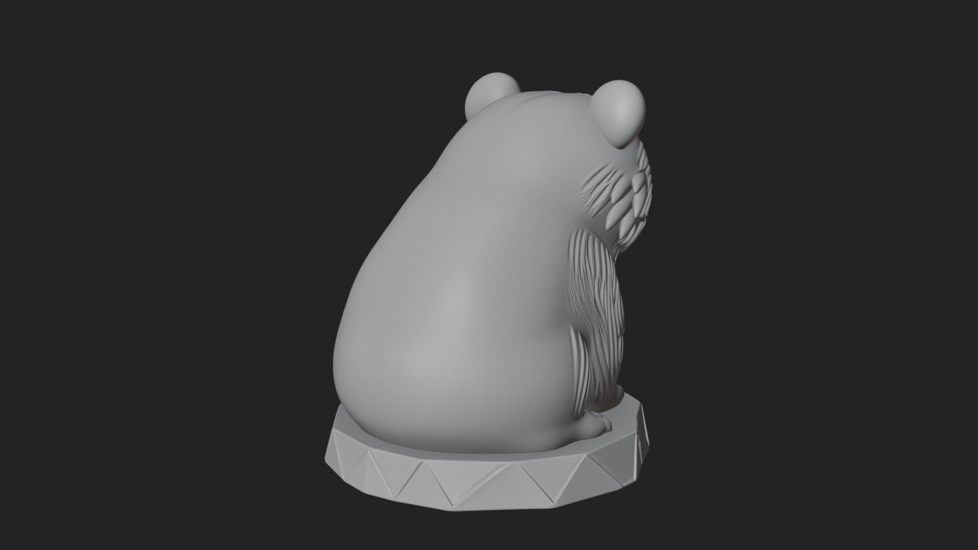 Cute Cartoon Bear Statue Design 4 3D Print Model 3D Model