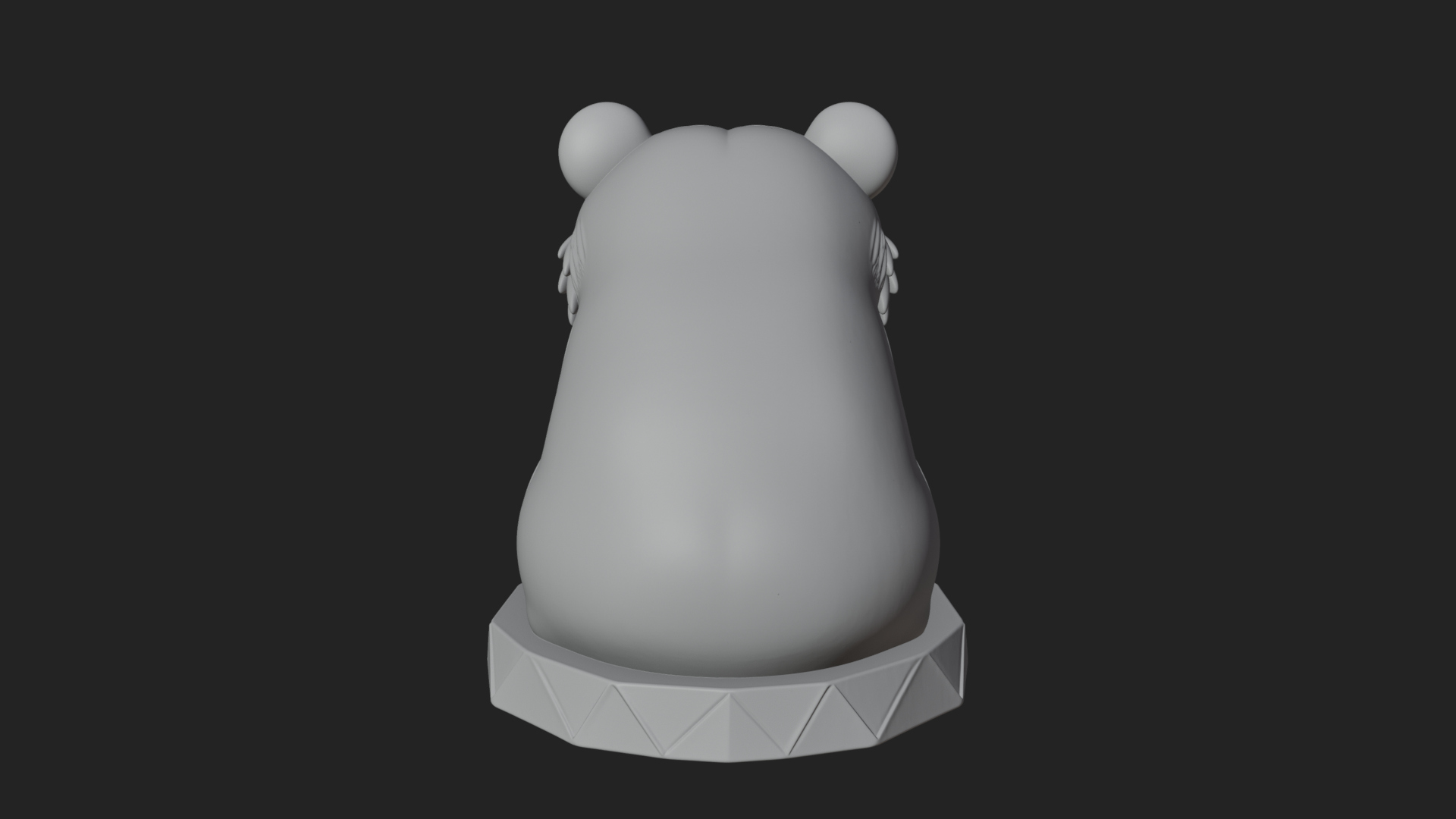 Cute Cartoon Bear Statue Design 4 3D Print Model 3D Model