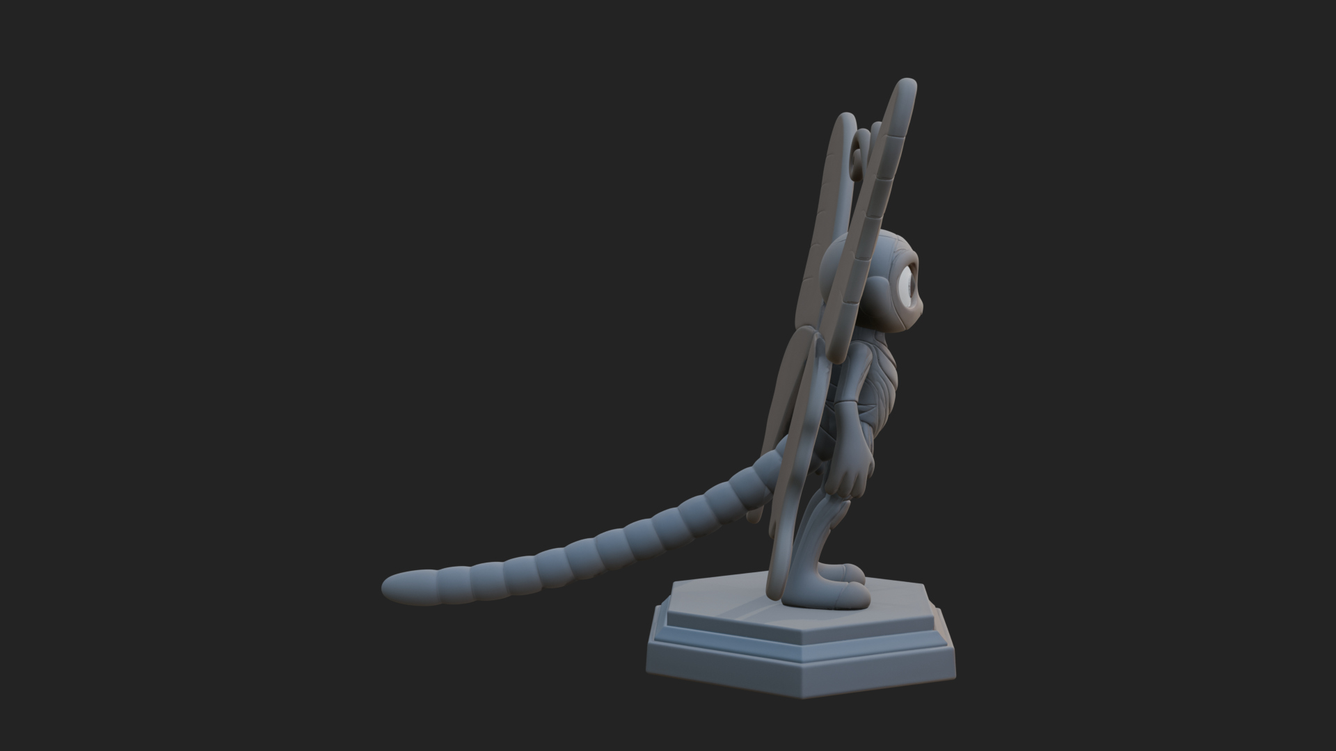 Cute Cartoon Butterfly Statue Design 1 3D Print Model 3D Model