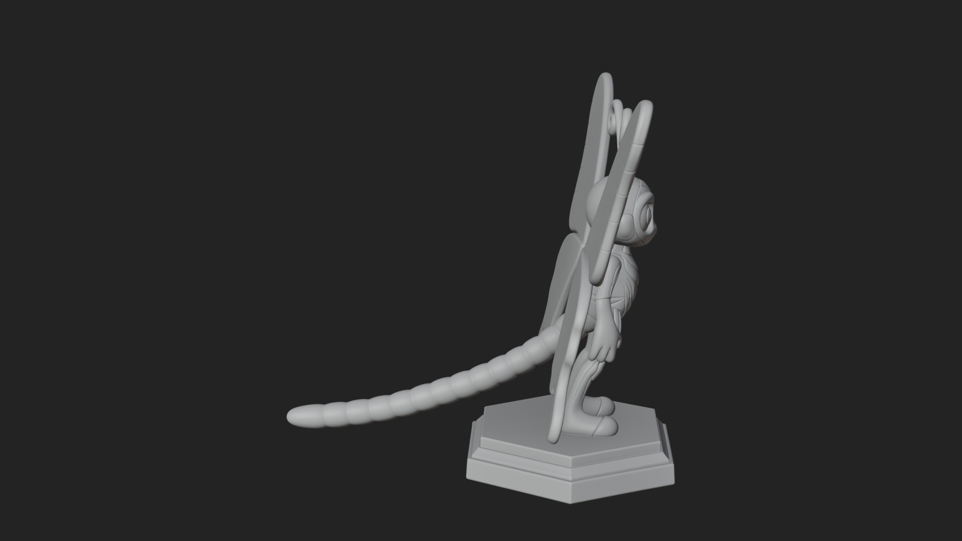 Cute Cartoon Butterfly Statue Design 1 3D Print Model 3D Model