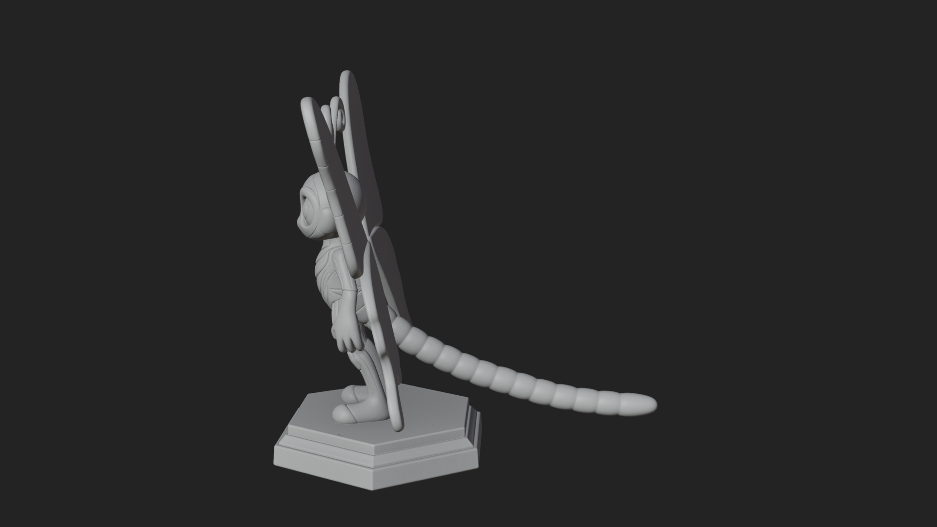 Cute Cartoon Butterfly Statue Design 1 3D Print Model 3D Model