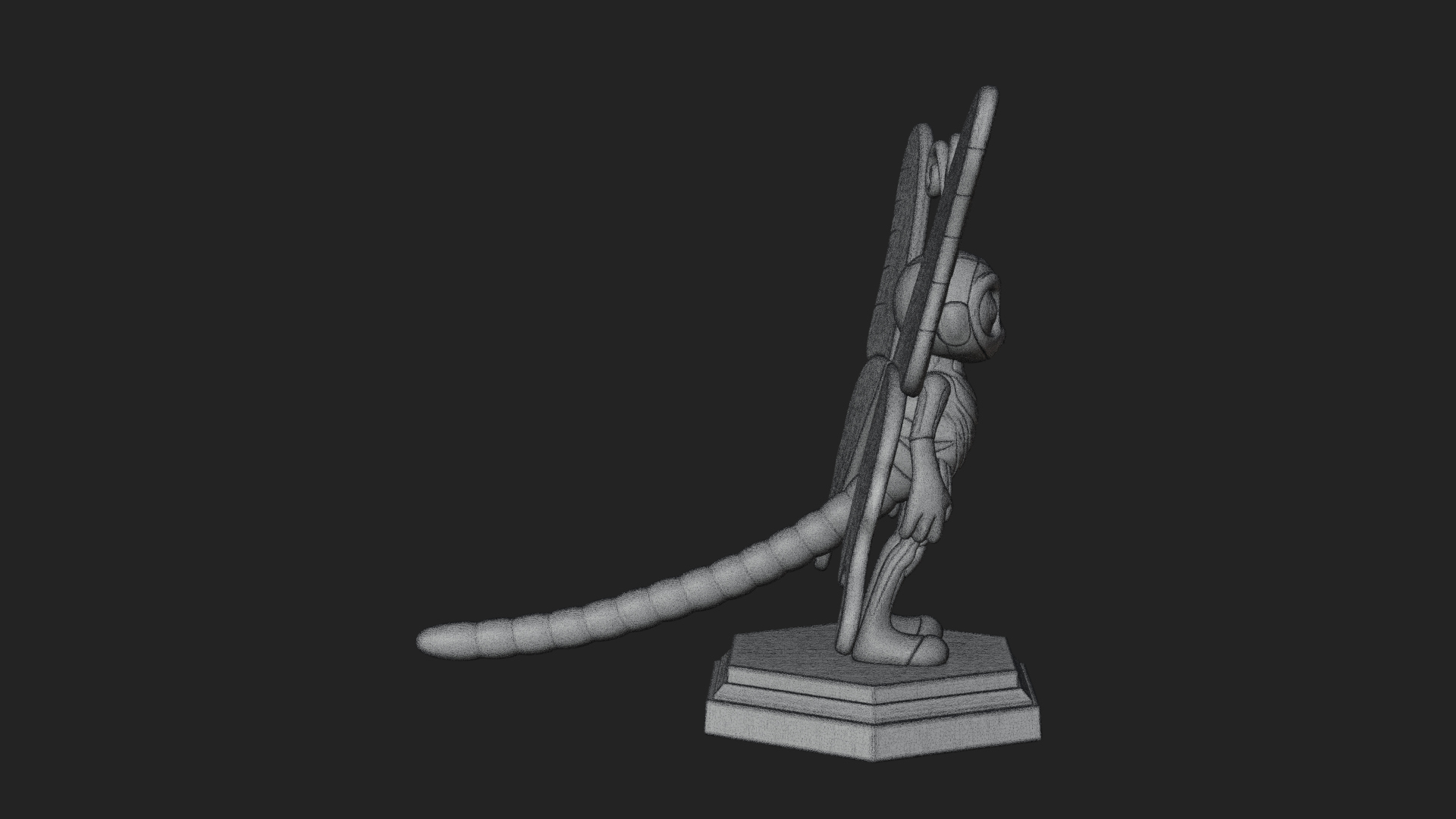 Cute Cartoon Butterfly Statue Design 1 3D Print Model 3D Model