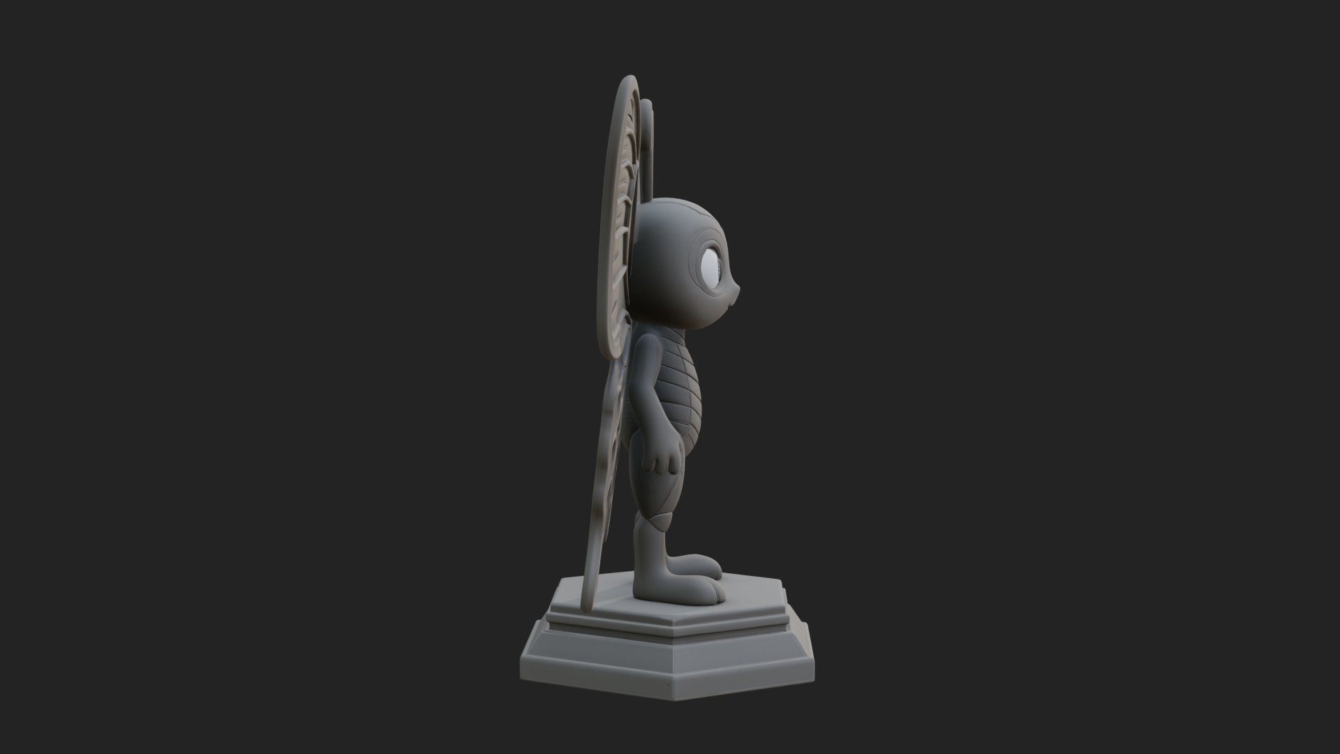 Cute Cartoon Butterfly Statue Design 2 3D Print Model 3D Model
