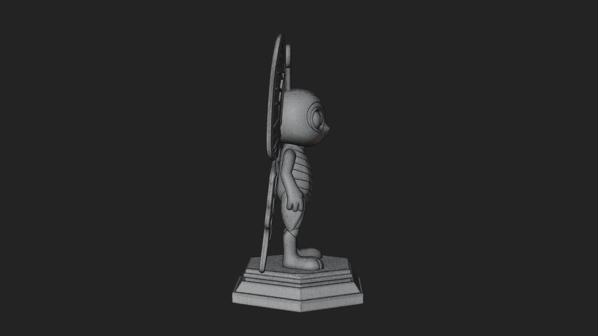 Cute Cartoon Butterfly Statue Design 2 3D Print Model 3D Model