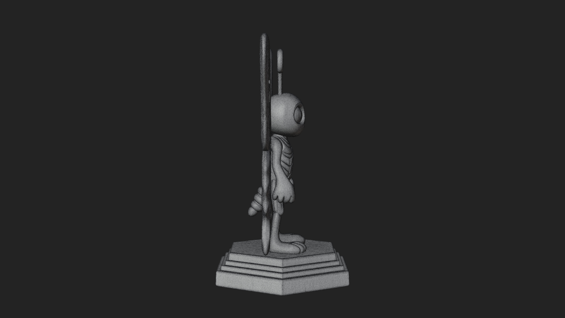 Cute Cartoon Butterfly Statue Design 3 3D Print Model 3D Model