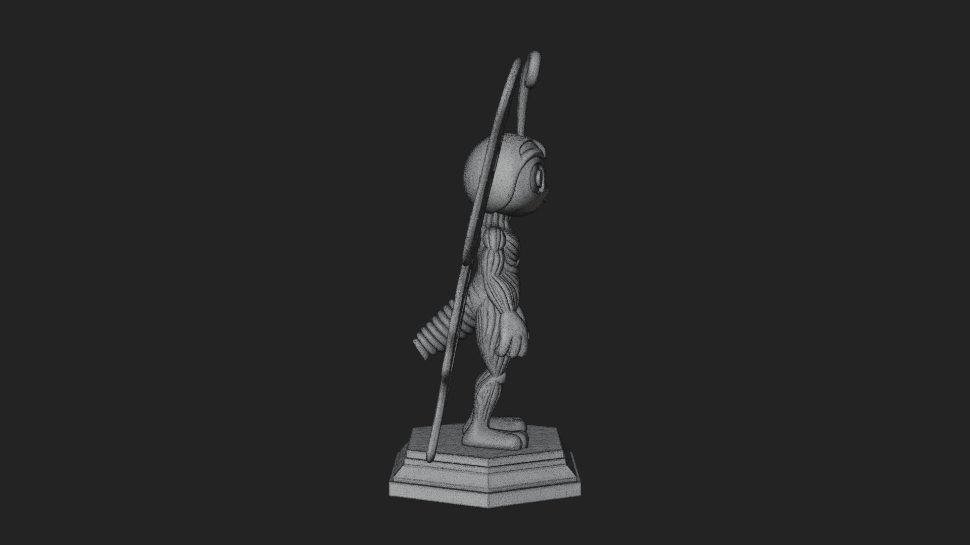 Cute Cartoon Butterfly Statue Design 4 3D Print Model 3D Model