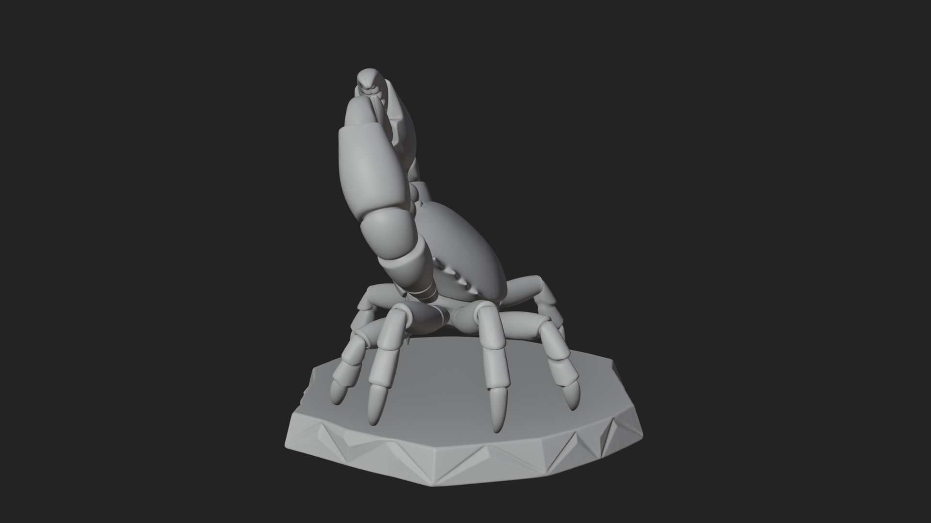 Cute Cartoon Crab Statue Design 1 3D Print Model 3D Model
