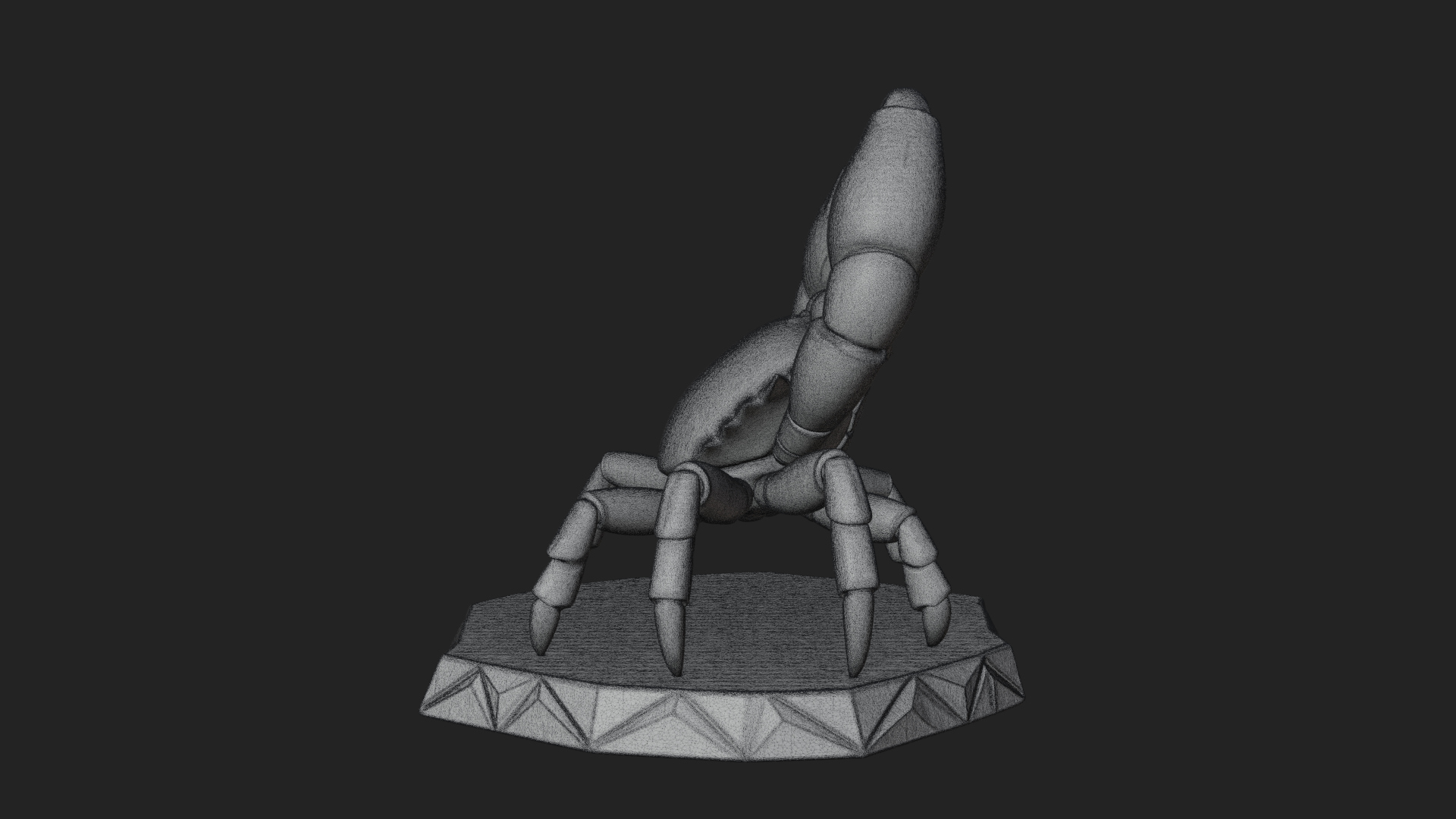 Cute Cartoon Crab Statue Design 1 3D Print Model 3D Model