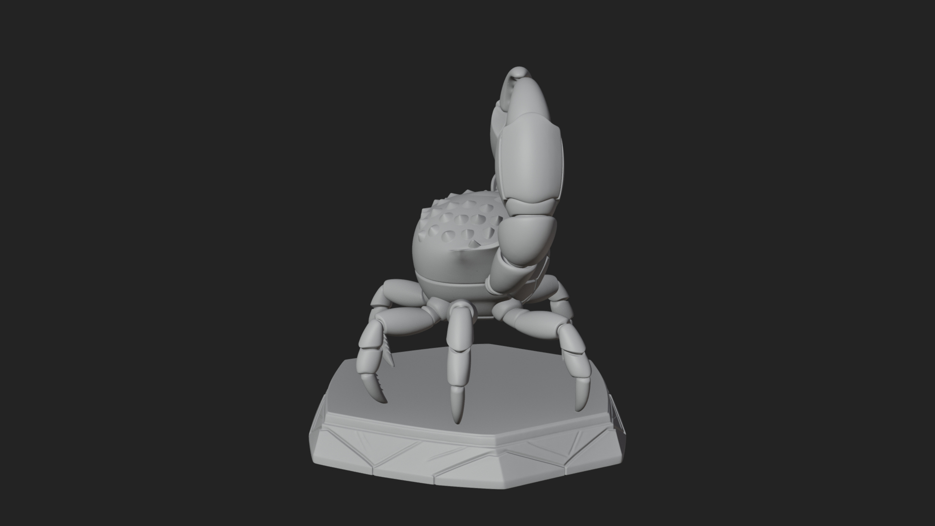 Cute Cartoon Crab Statue Design 2 3D Print Model 3D Model