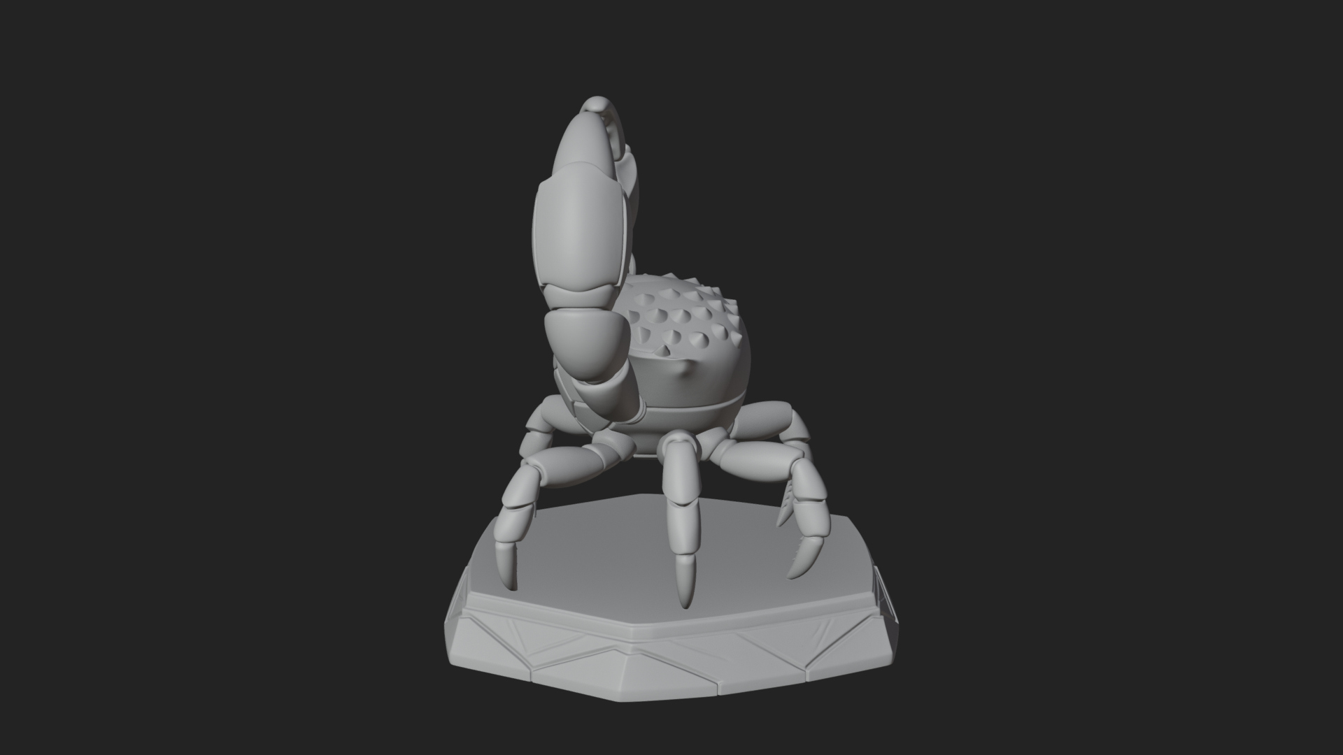 Cute Cartoon Crab Statue Design 2 3D Print Model 3D Model