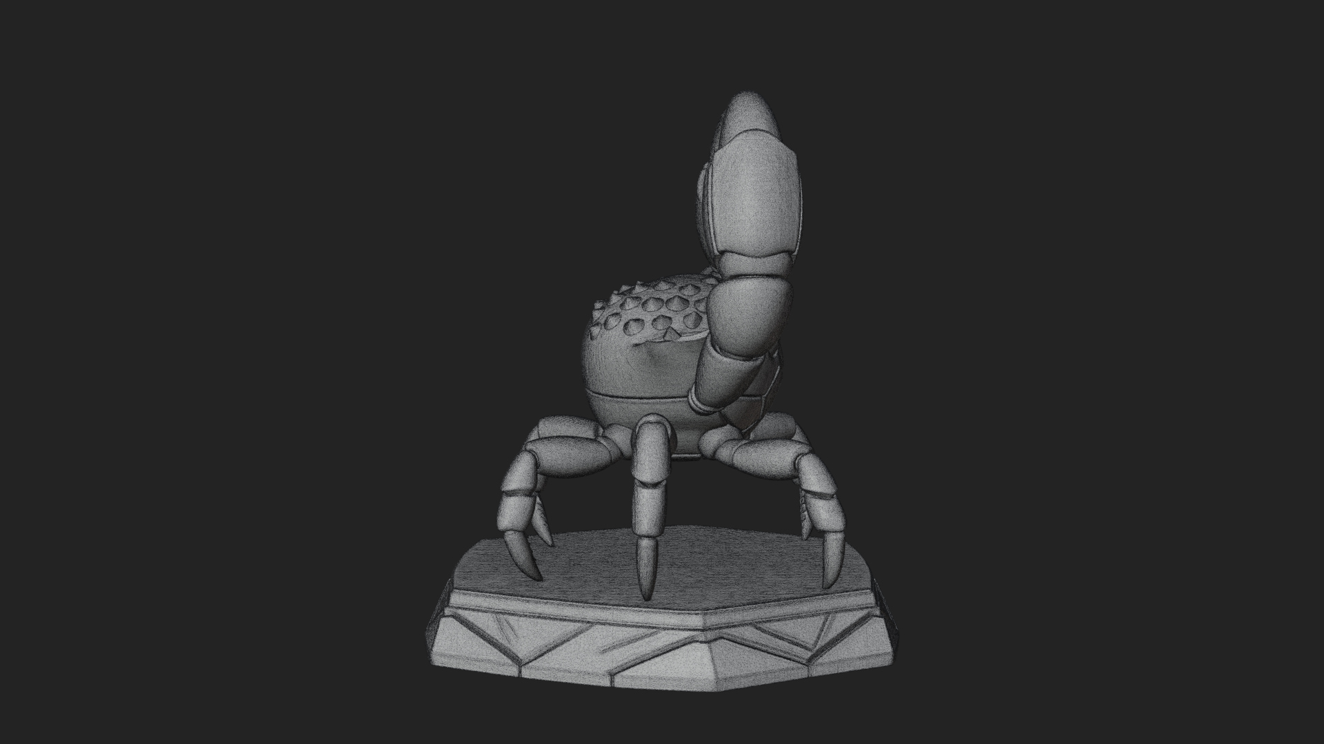 Cute Cartoon Crab Statue Design 2 3D Print Model 3D Model