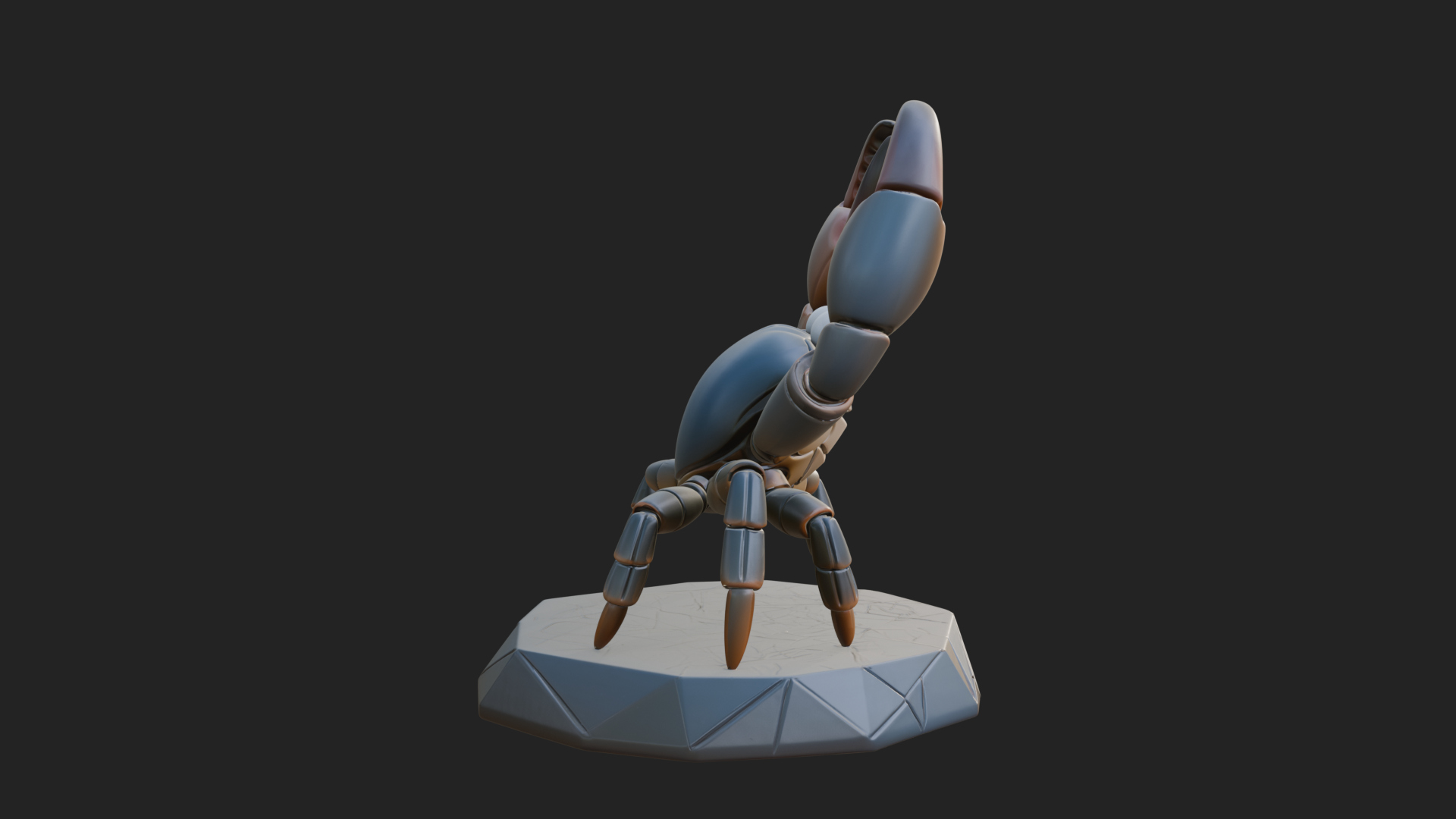 Cute Cartoon Crab Statue Design 3 3D Print Model 3D Model