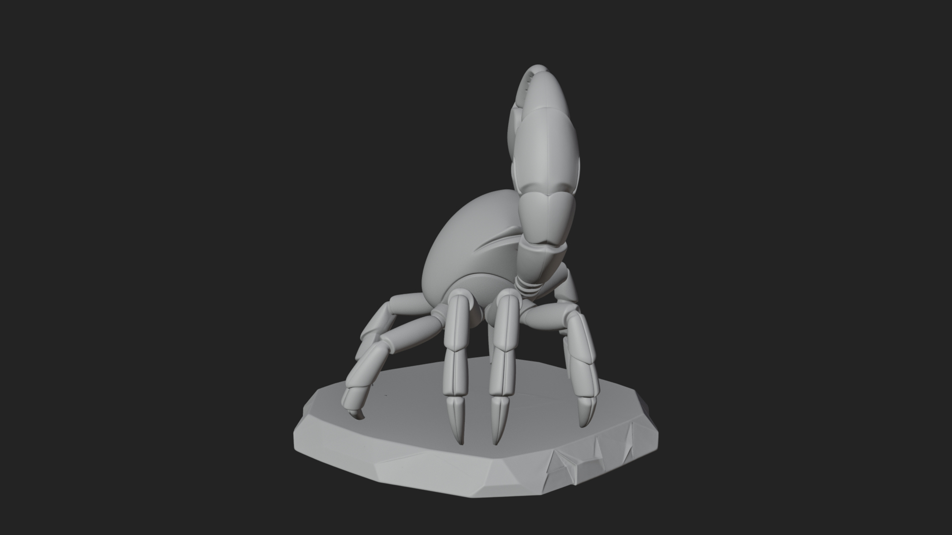 Cute Cartoon Crab Statue Design 4 3D Print Model 3D Model