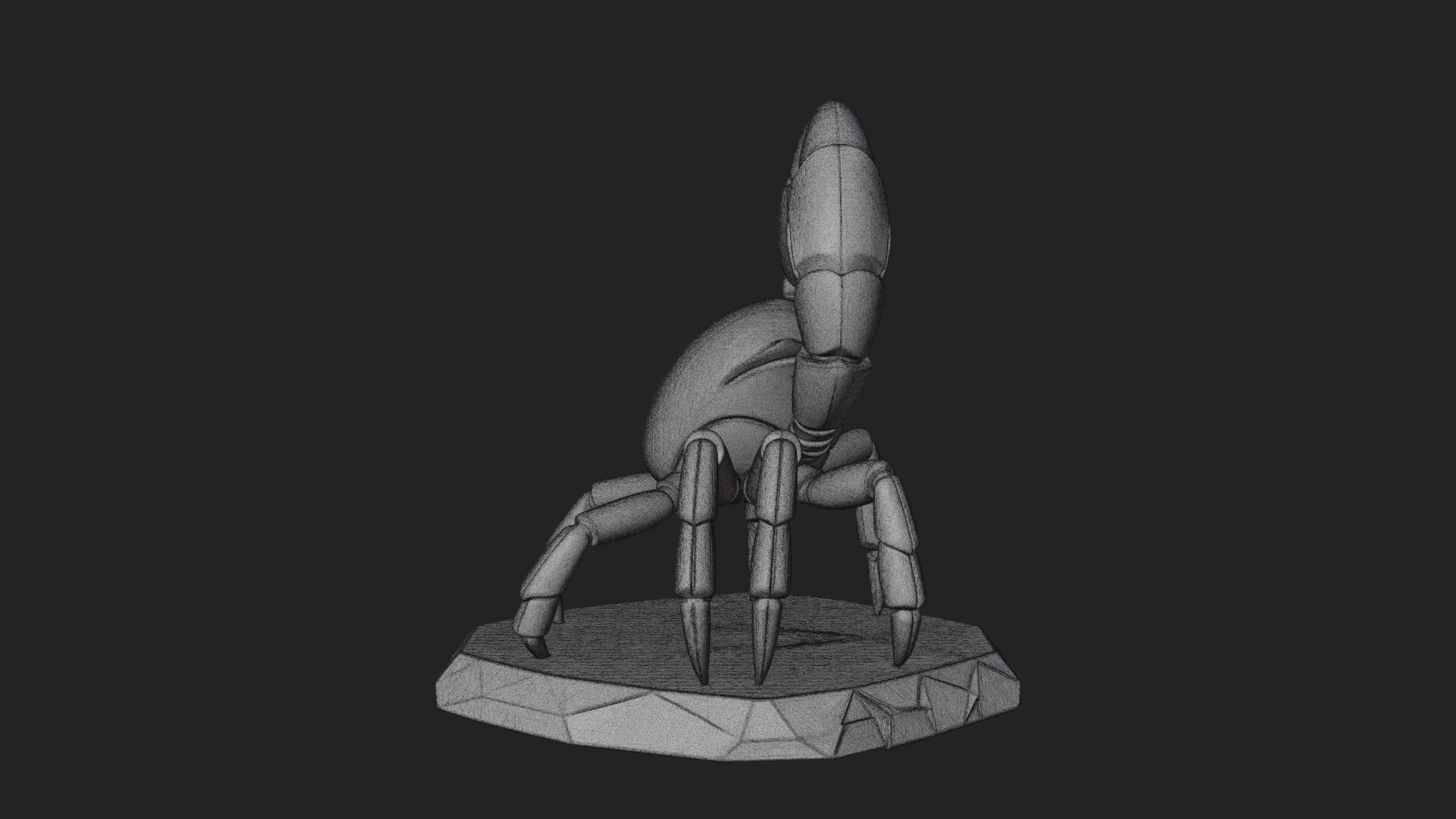 Cute Cartoon Crab Statue Design 4 3D Print Model 3D Model