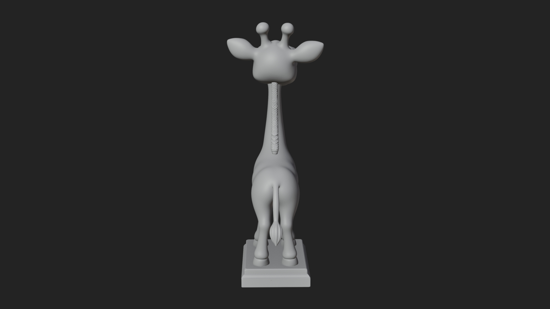 Cute Cartoon Giraffe Statue Design 2 3D Print Model 3D Model