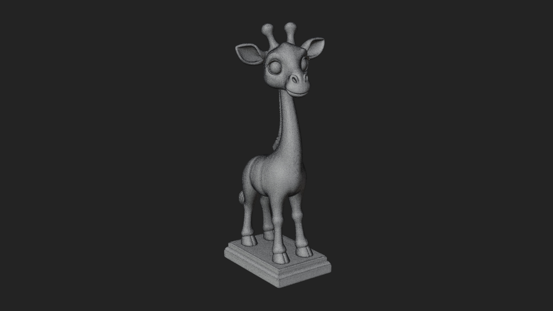 Cute Cartoon Giraffe Statue Design 2 3D Print Model 3D Model