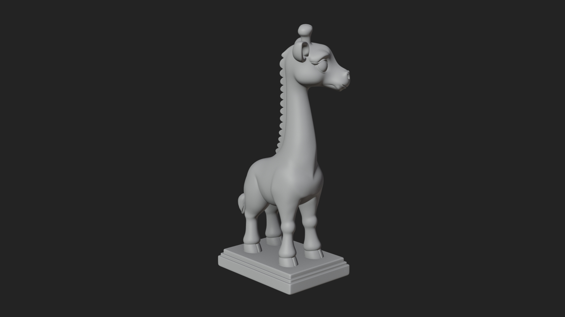 Cute Cartoon Giraffe Statue Design 3 3D Print Model 3D Model
