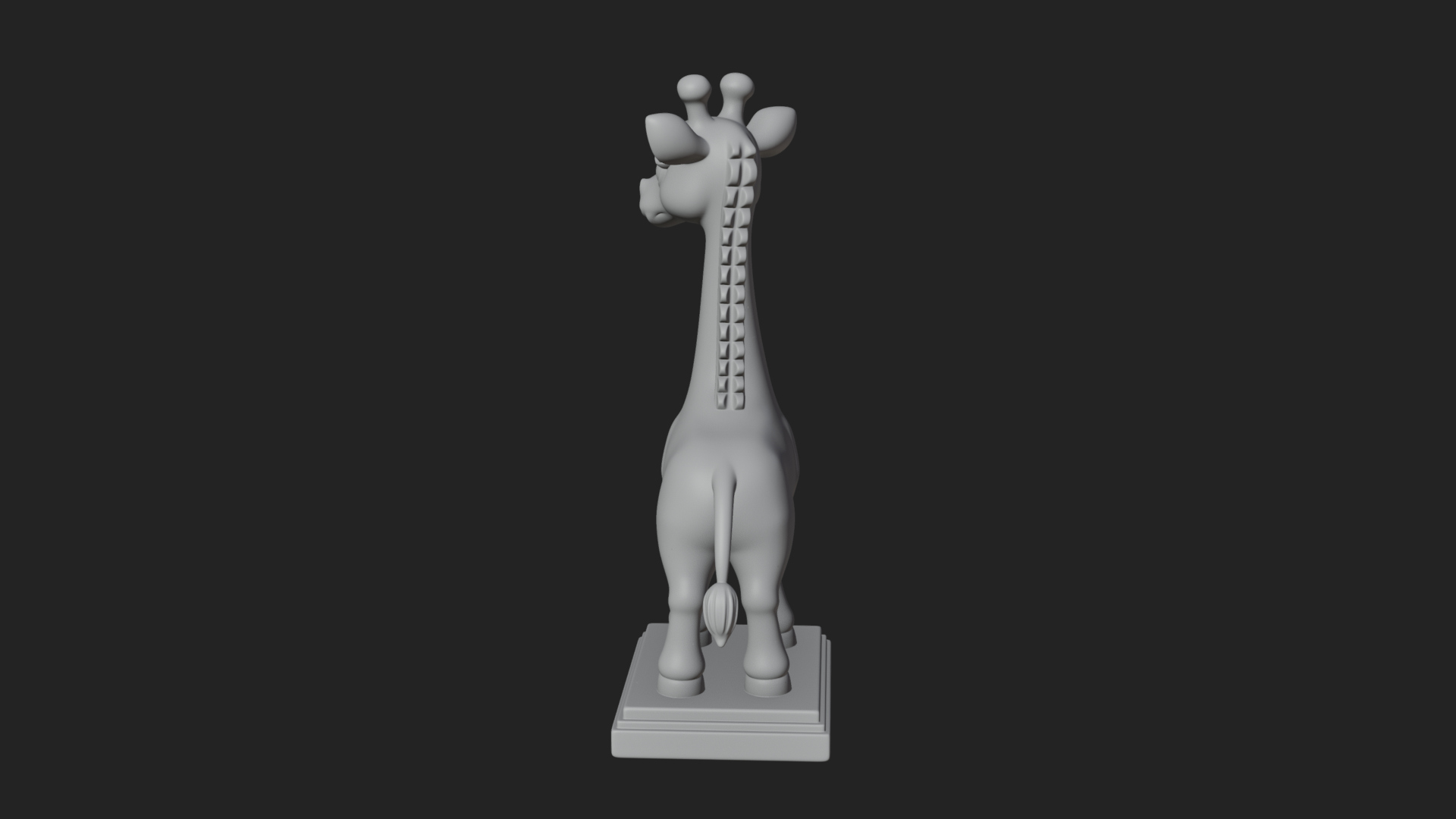 Cute Cartoon Giraffe Statue Design 3 3D Print Model 3D Model
