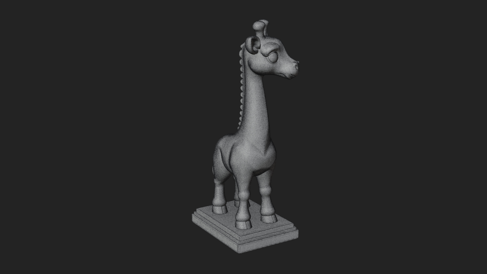 Cute Cartoon Giraffe Statue Design 3 3D Print Model 3D Model